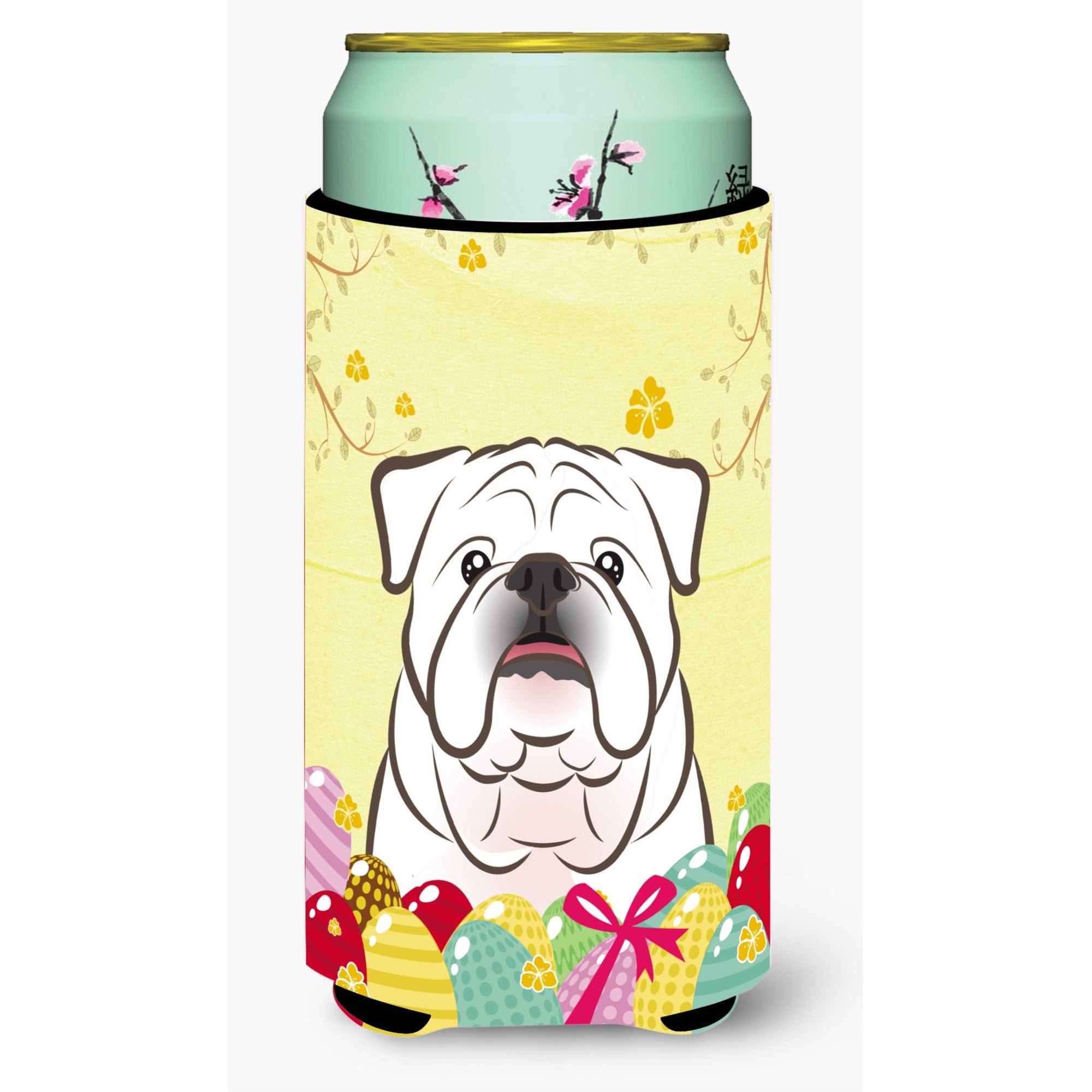 'Caroline'S Treasures Bb1902Tbc ''''White English Bulldog Easter Egg Hunt'''' Tall Boy Hugger Koozie, Multicolor''