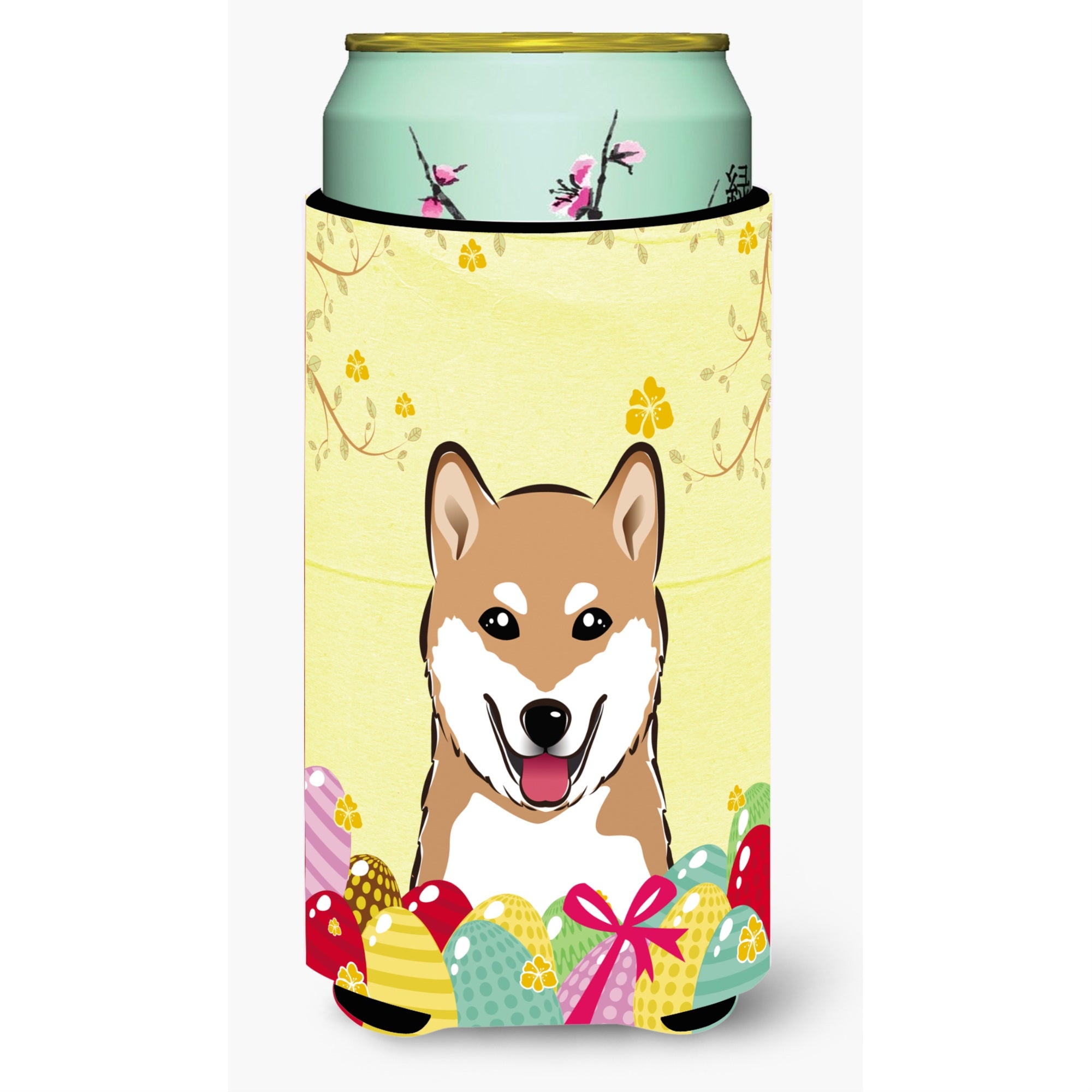 'Caroline'S Treasures Bb1907Tbc ''''Shiba Inu Easter Egg Hunt'''' Tall Boy Hugger Koozie, Multicolor''