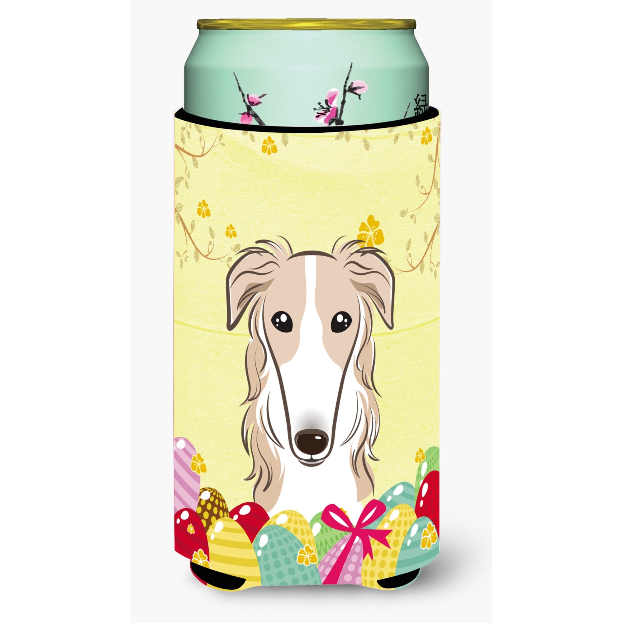 'Caroline'S Treasures Bb1910Tbc ''''Borzoi Easter Egg Hunt'''' Tall Boy Hugger Koozie, Multicolor''