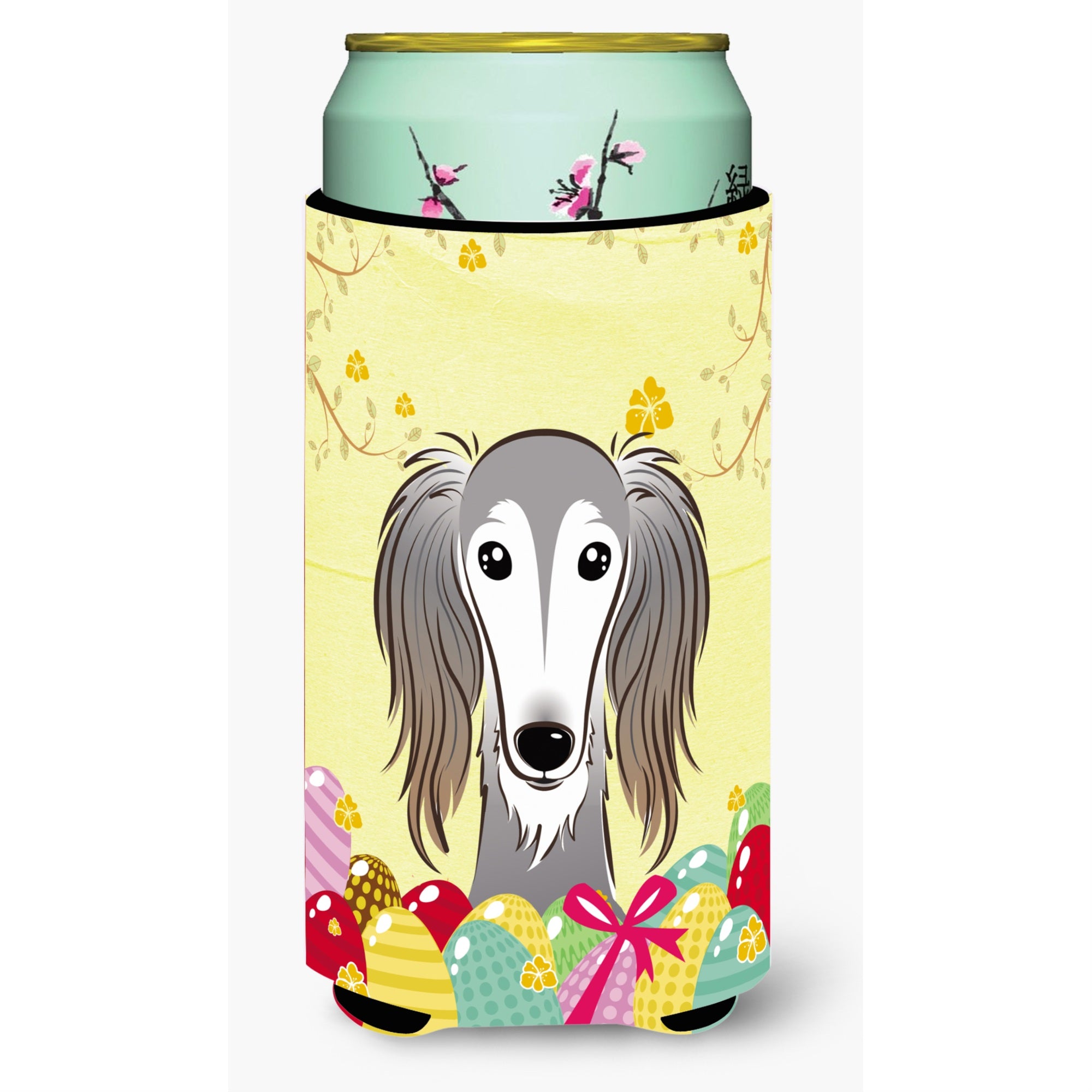 'Caroline'S Treasures Bb1911Tbc ''''Saluki Easter Egg Hunt'''' Tall Boy Hugger Koozie, Multicolor''