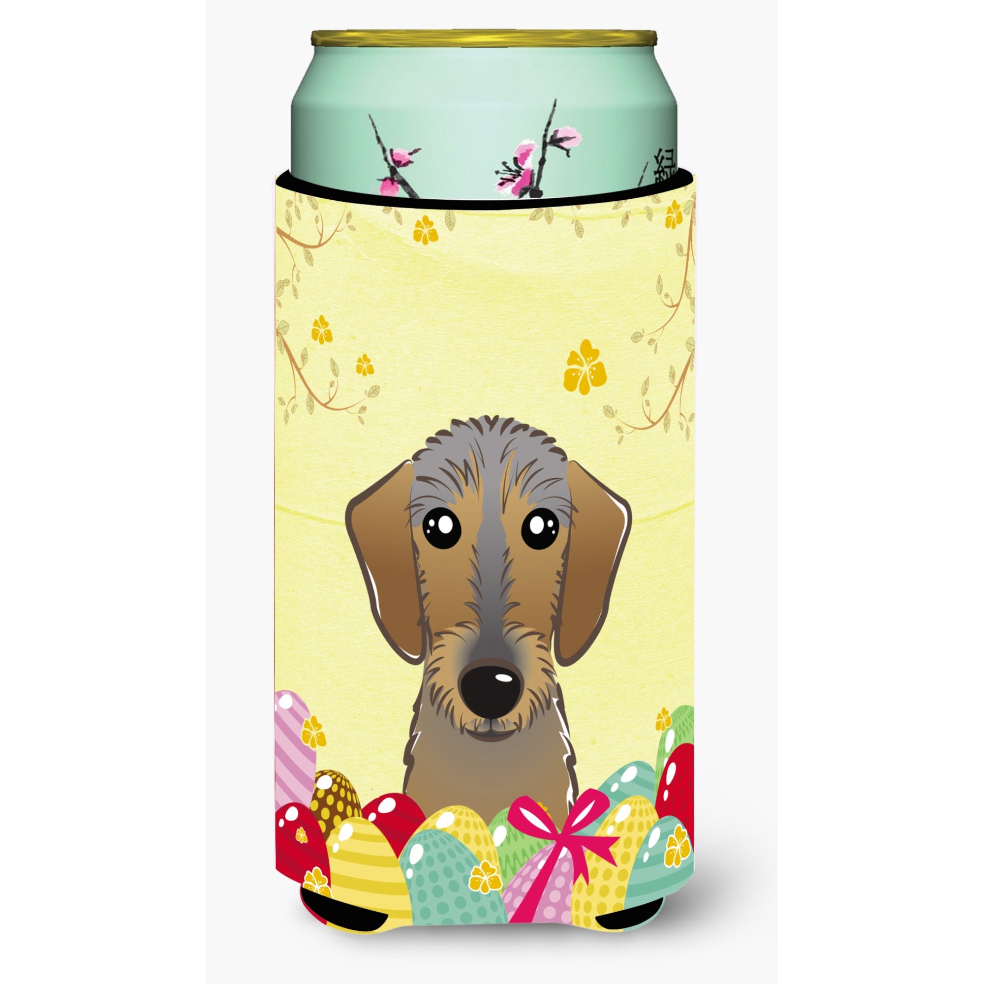'Caroline'S Treasures Bb1915Tbc ''''Wirehaired Dachshund Easter Egg Hunt'''' Tall Boy Hugger Koozie, Multicolor''