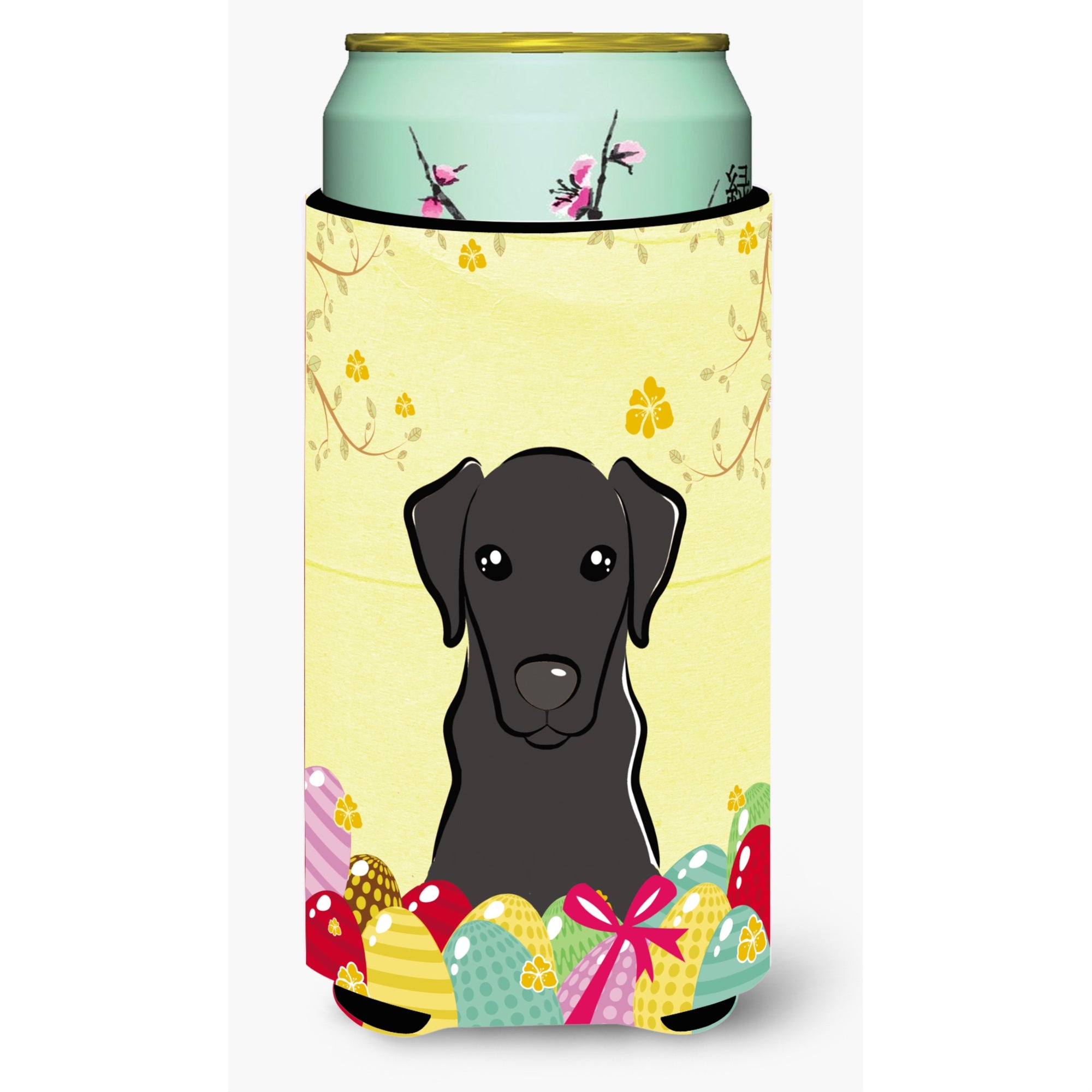 'Caroline'S Treasures Bb1917Tbc ''''Black Labrador Easter Egg Hunt'''' Tall Boy Hugger Koozie, Multicolor''