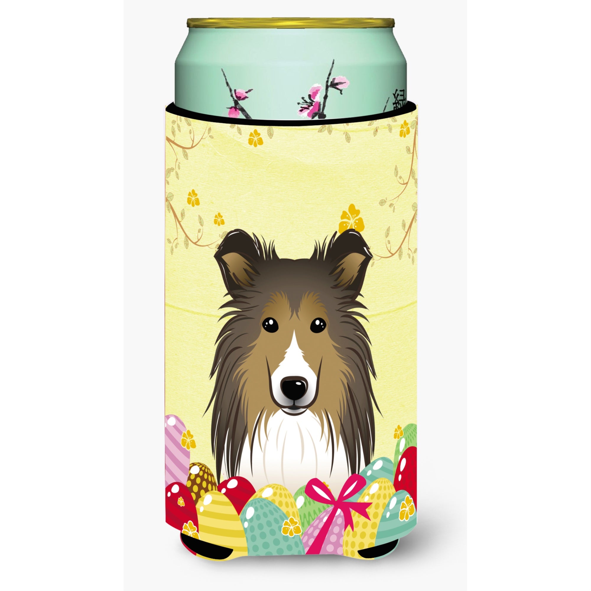 'Caroline'S Treasures Bb1924Tbc ''''Sheltie Easter Egg Hunt'''' Tall Boy Hugger Koozie, Multicolor''