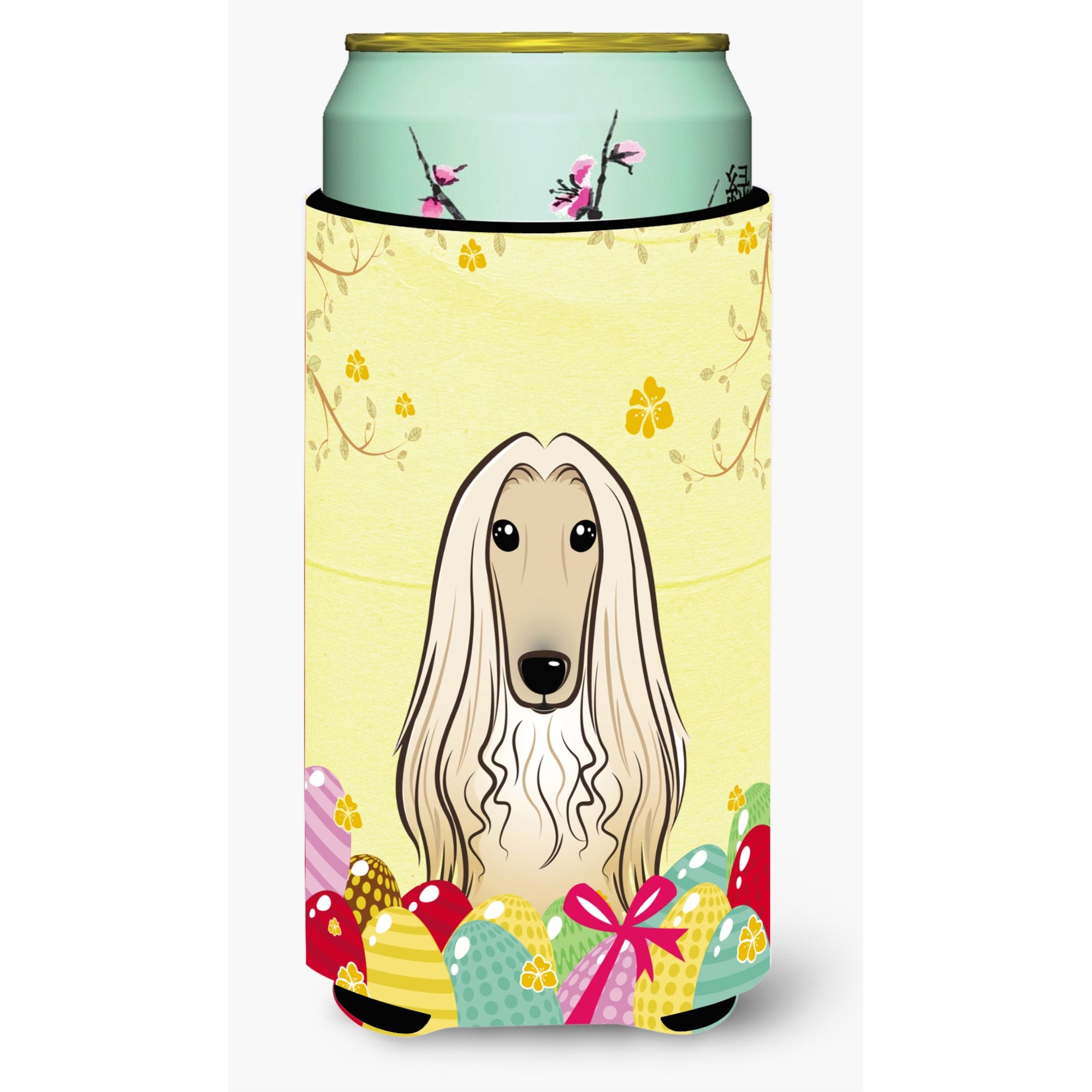 'Caroline'S Treasures Bb1926Tbc ''''Afghan Hound Easter Egg Hunt'''' Tall Boy Hugger Koozie, Multicolor''