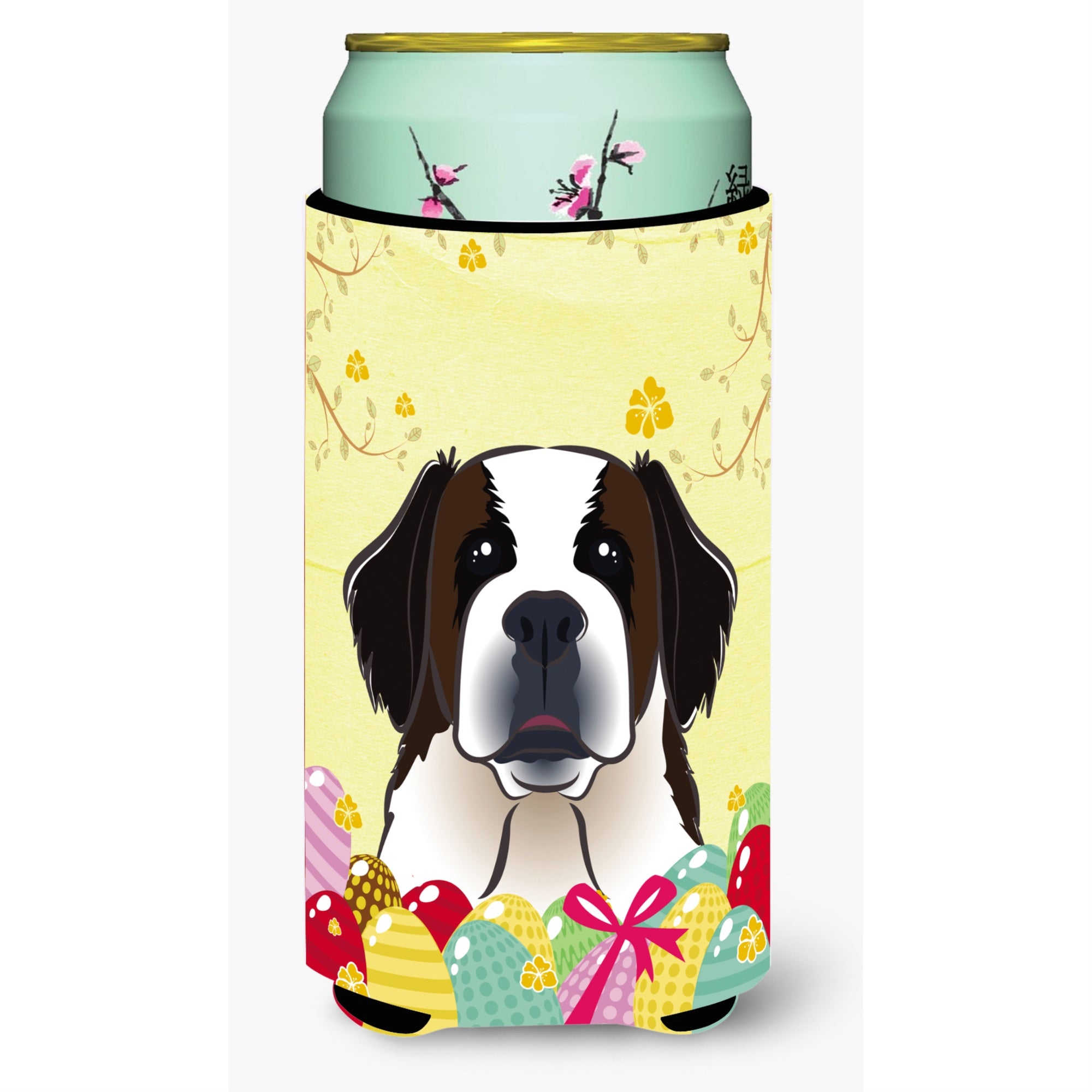 'Caroline'S Treasures Bb1928Tbc ''''Saint Bernard Easter Egg Hunt'''' Tall Boy Hugger Koozie, Multicolor''