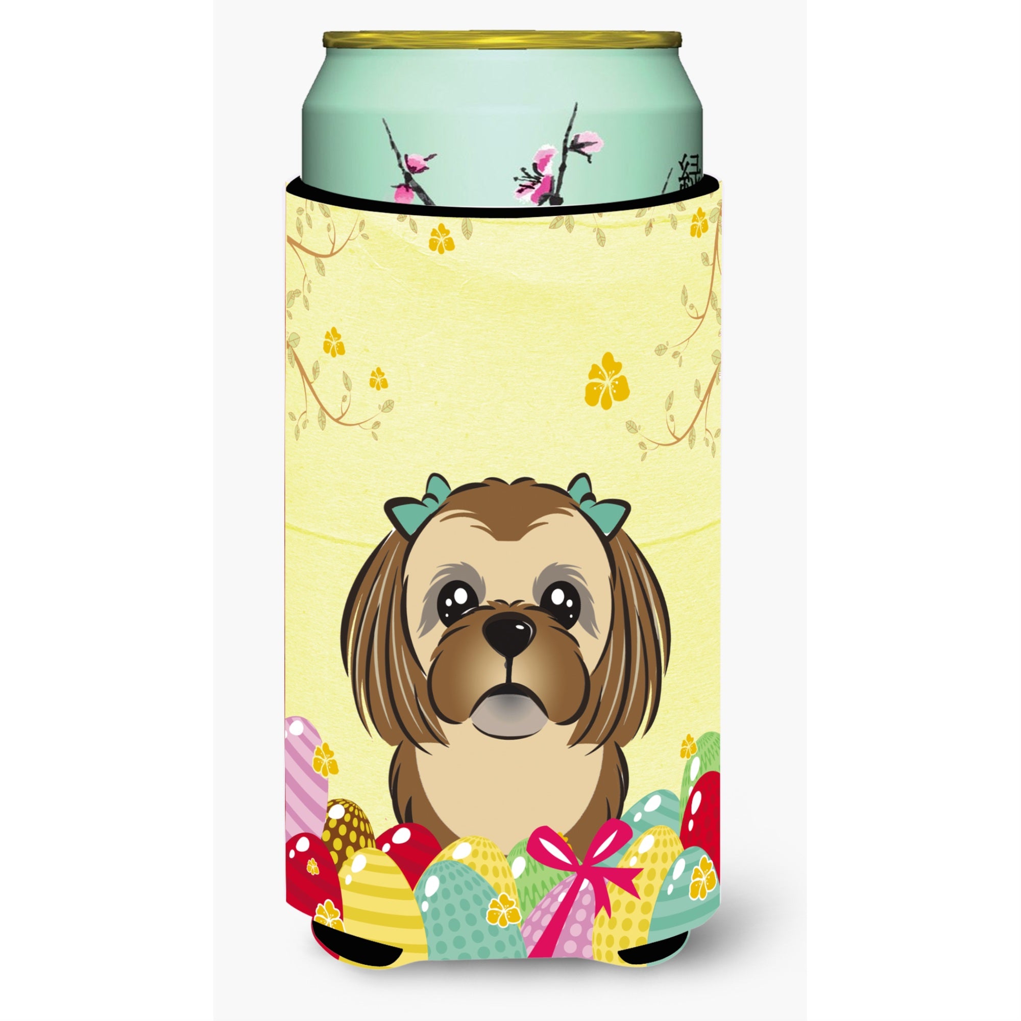 'Caroline'S Treasures Bb1931Tbc ''''Chocolate Brown Shih Tzu Easter Egg Hunt'''' Tall Boy Hugger Koozie, Multicolor''
