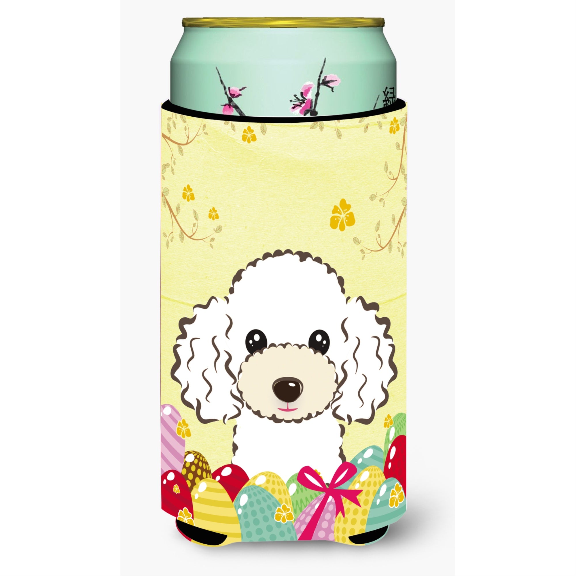 'Caroline'S Treasures Bb1939Tbc ''''White Poodle Easter Egg Hunt'''' Tall Boy Hugger Koozie, Multicolor''