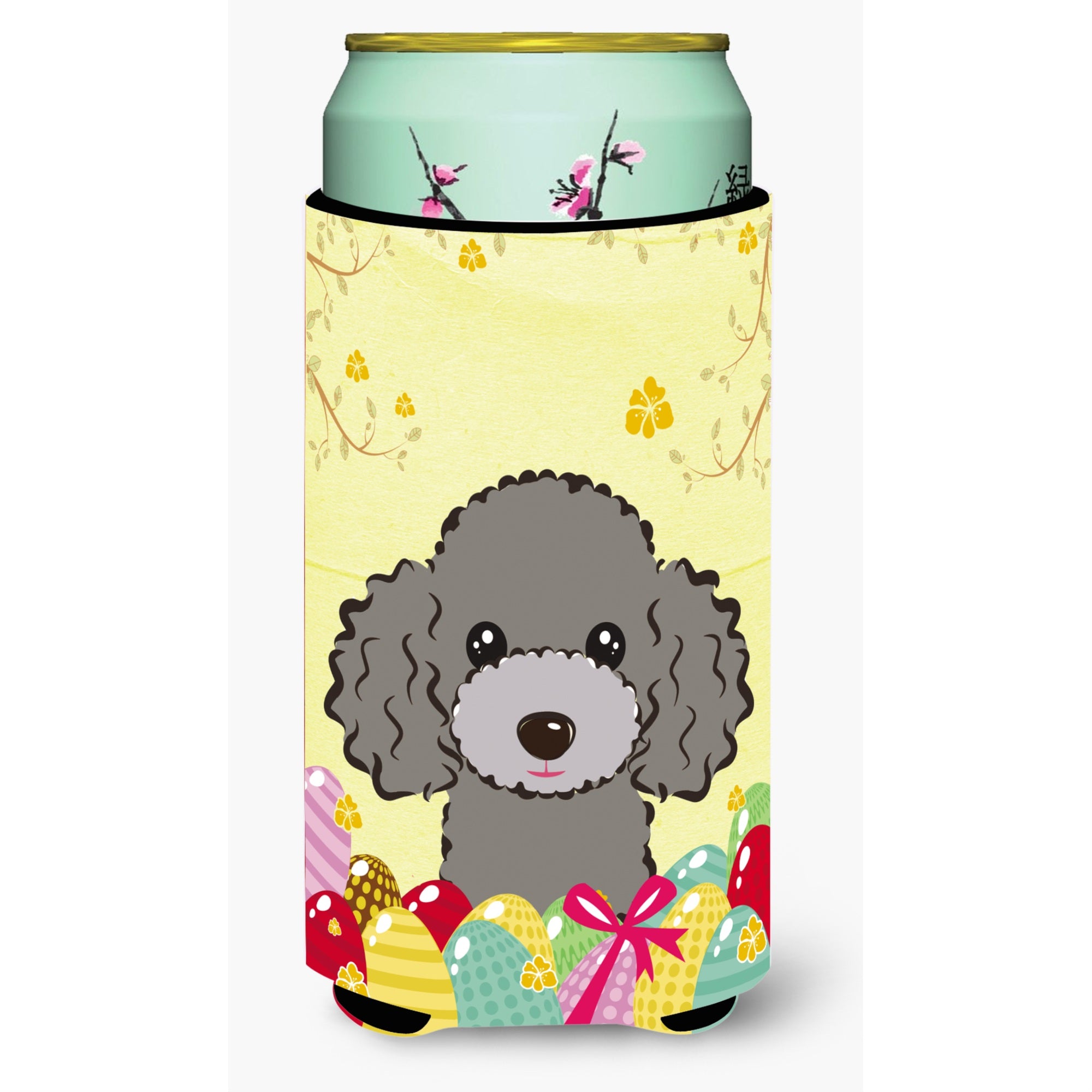 'Caroline'S Treasures Bb1941Tbc ''''Silver Gray Poodle Easter Egg Hunt'''' Tall Boy Hugger Koozie, Multicolor''