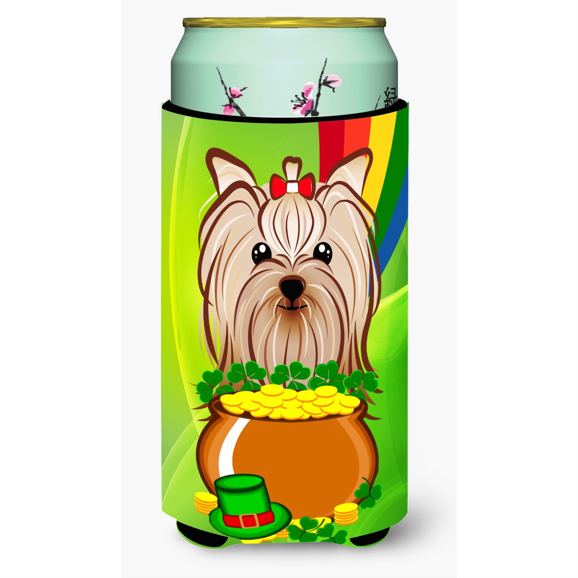 'Caroline'S Treasures Bb1948Tbc ''''Yorkie Yorkshire Terrier St. Patrick'S Day'''' Tall Boy Hugger Koozie, Multicolor''