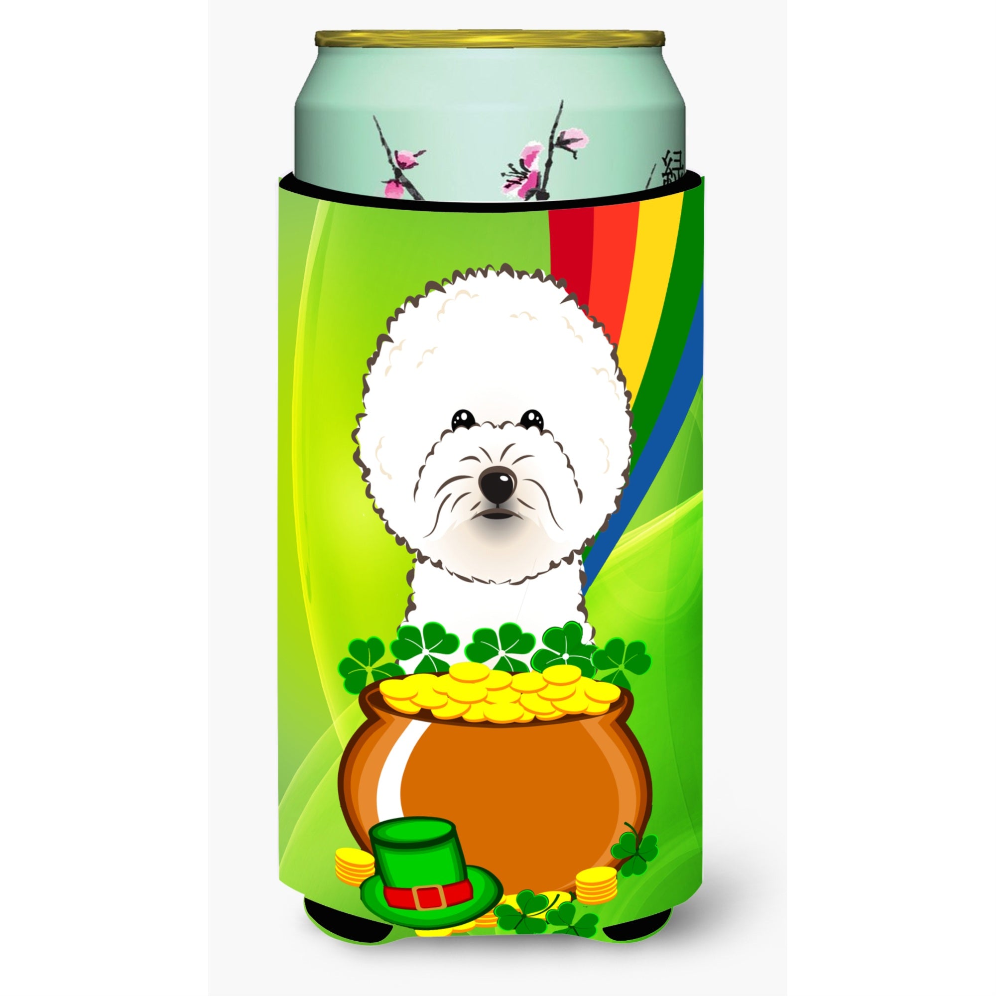 'Caroline'S Treasures Bb1961Tbc ''''Bichon Frise St. Patrick'S Day'''' Tall Boy Hugger Koozie, Multicolor''