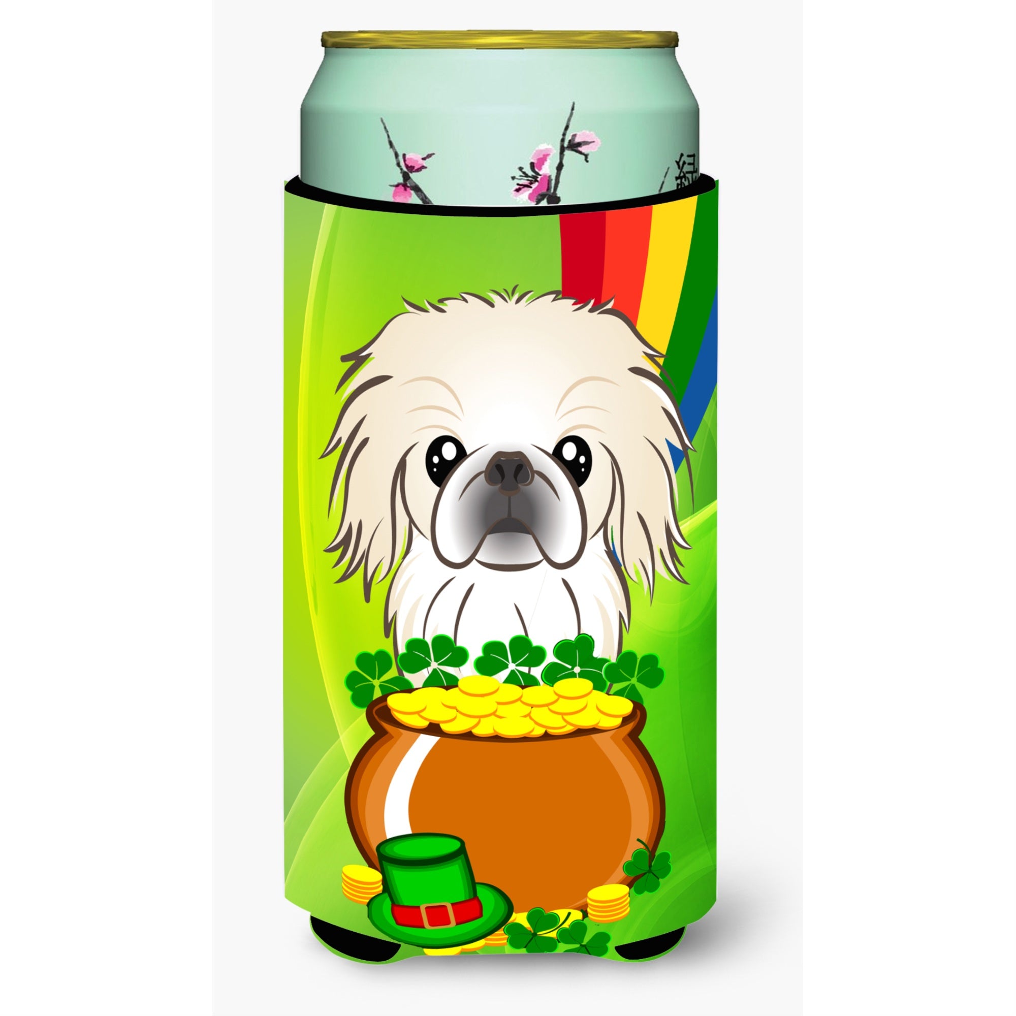 'Caroline'S Treasures Bb1965Tbc ''''Pekingese St. Patrick'S Day'''' Tall Boy Hugger Koozie, Multicolor''
