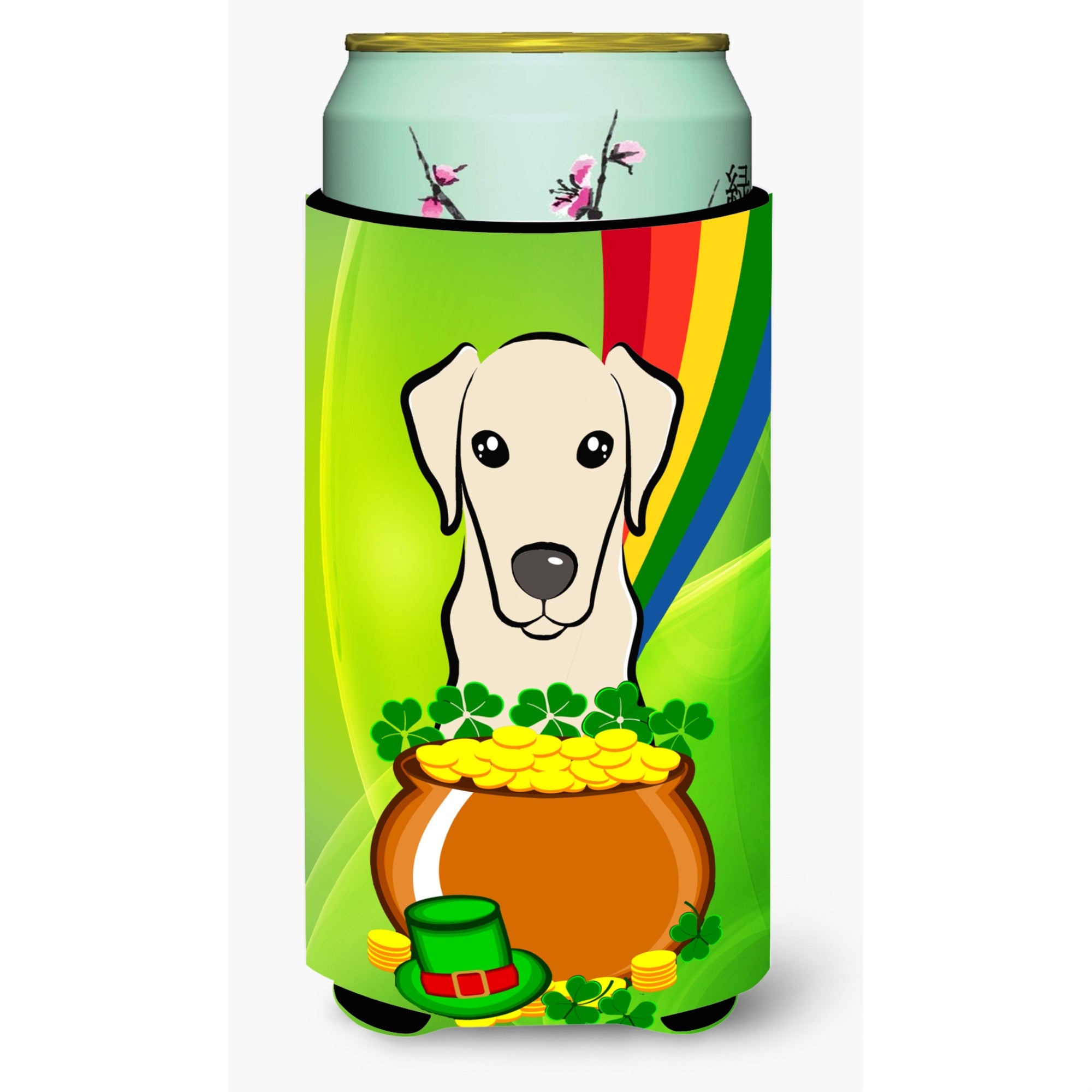 'Caroline'S Treasures Bb1966Tbc ''''Yellow Labrador St. Patrick'S Day'''' Tall Boy Hugger Koozie, Multicolor''