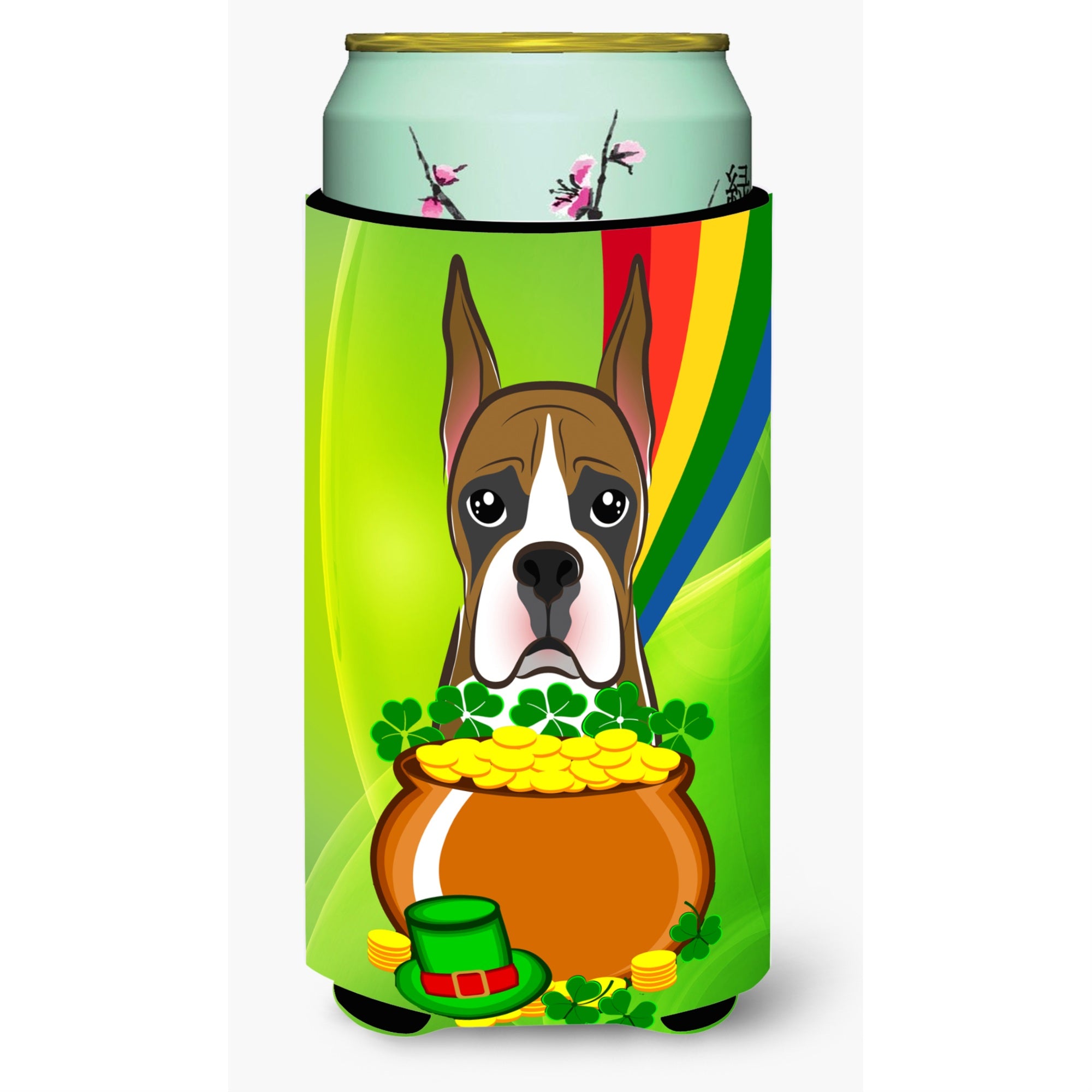 'Caroline'S Treasures Bb1967Tbc ''''Boxer St. Patrick'S Day'''' Tall Boy Hugger Koozie, Multicolor''