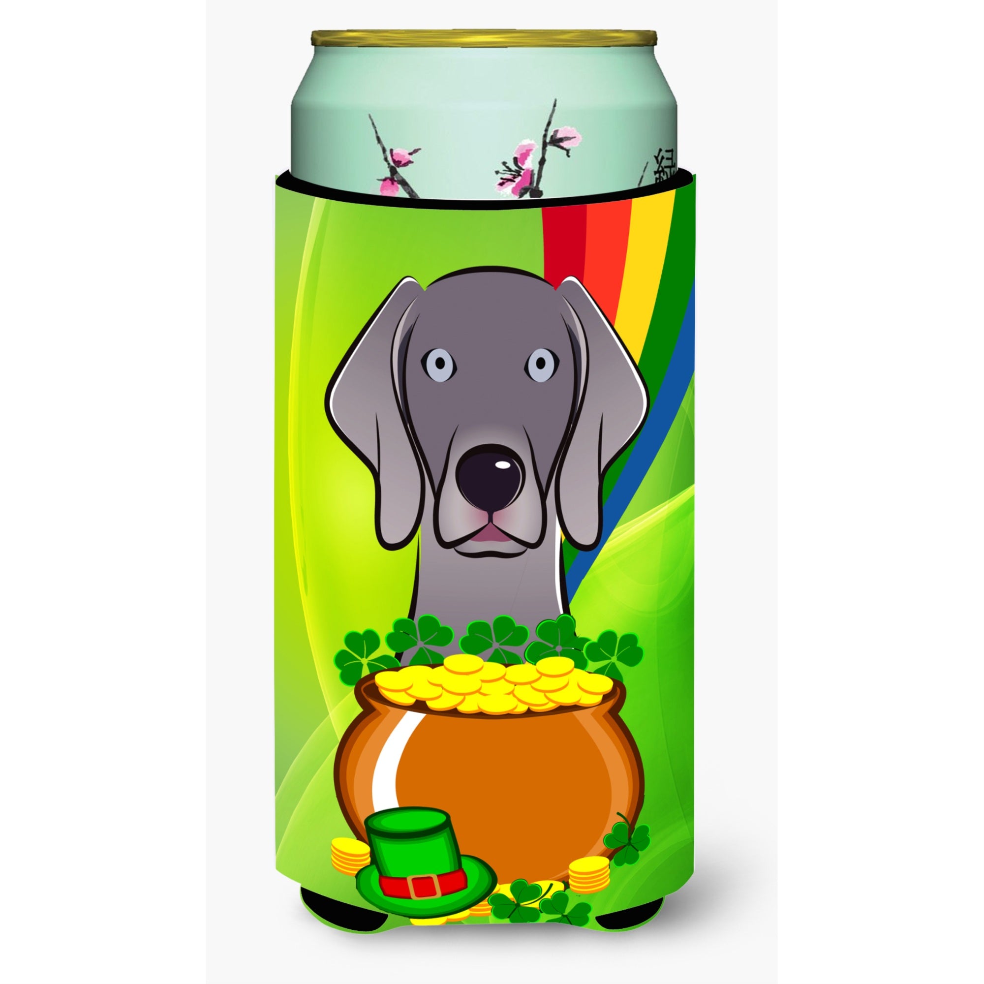 'Caroline'S Treasures Bb1975Tbc ''''Weimaraner St. Patrick'S Day'''' Tall Boy Hugger Koozie, Multicolor''