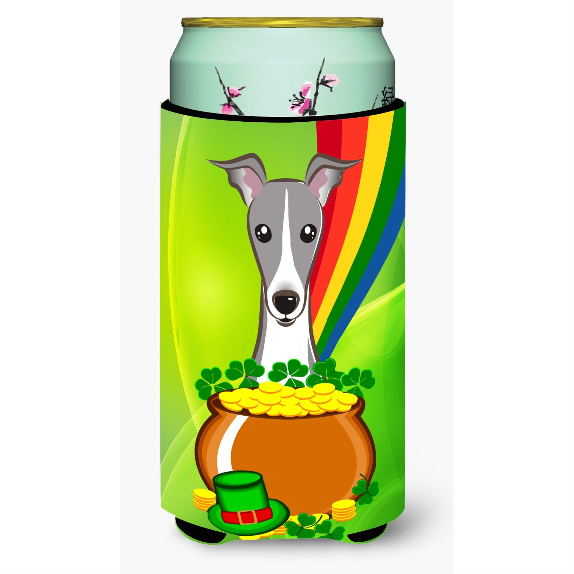 'Caroline'S Treasures Bb1980Tbc ''''Italian Greyhound St. Patrick'S Day'''' Tall Boy Hugger Koozie, Multicolor''