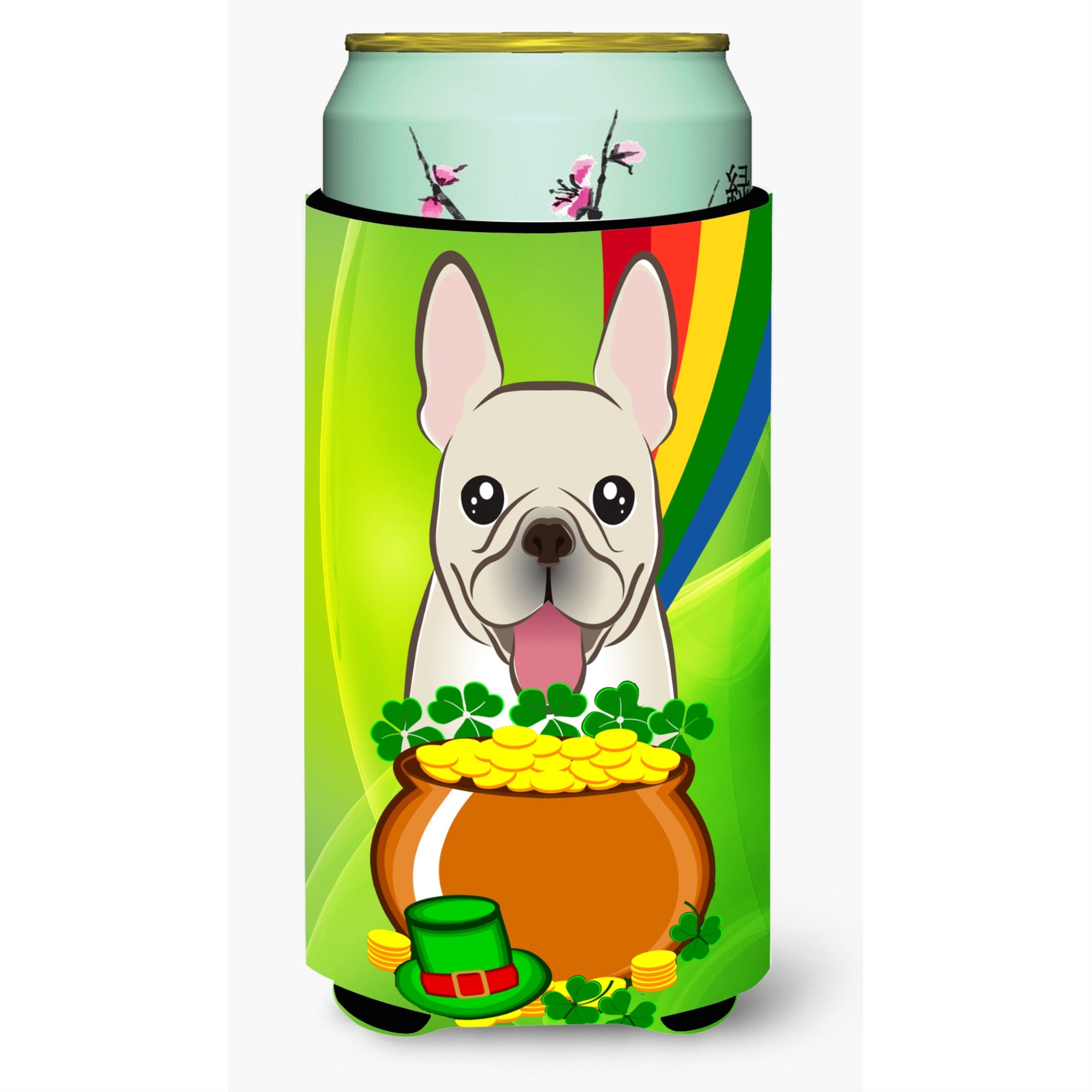 'Caroline'S Treasures Bb1982Tbc ''''French Bulldog St. Patrick'S Day'''' Tall Boy Hugger Koozie, Multicolor''