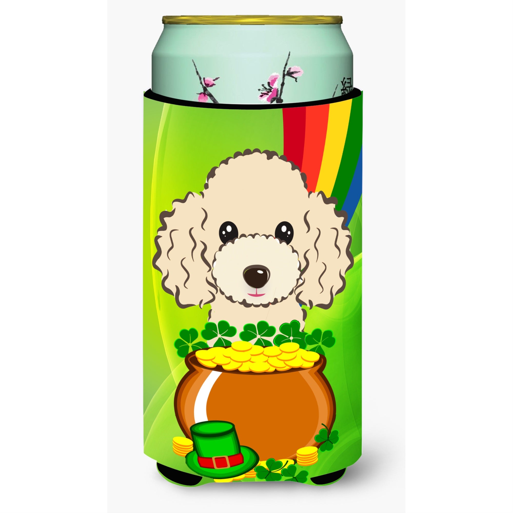 'Caroline'S Treasures Bb2002Tbc ''''Buff Poodle St. Patrick'S Day'''' Tall Boy Hugger Koozie, Multicolor''