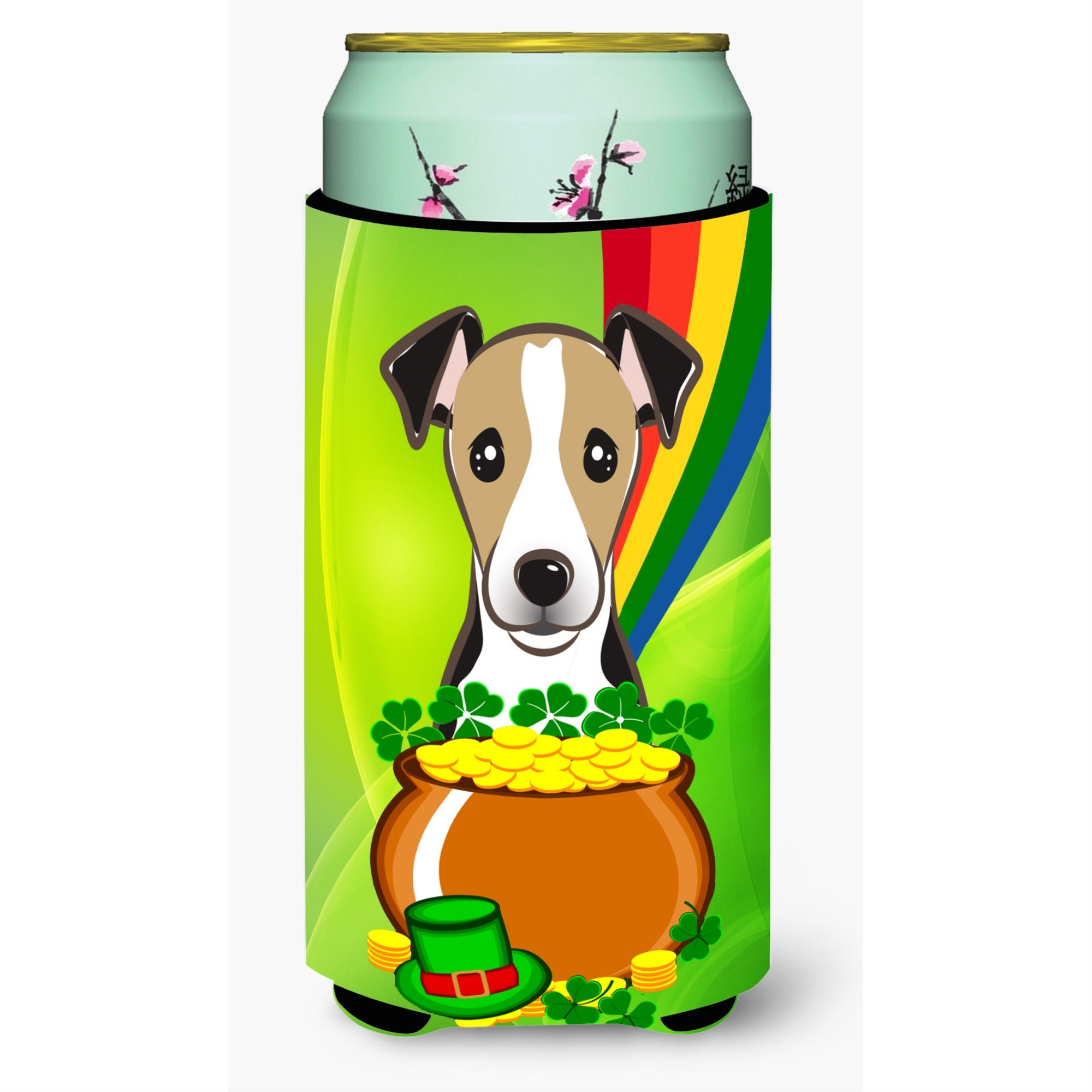 'Caroline'S Treasures Bb2005Tbc ''''Jack Russell Terrier St. Patrick'S Day'''' Tall Boy Hugger Koozie, Multicolor''