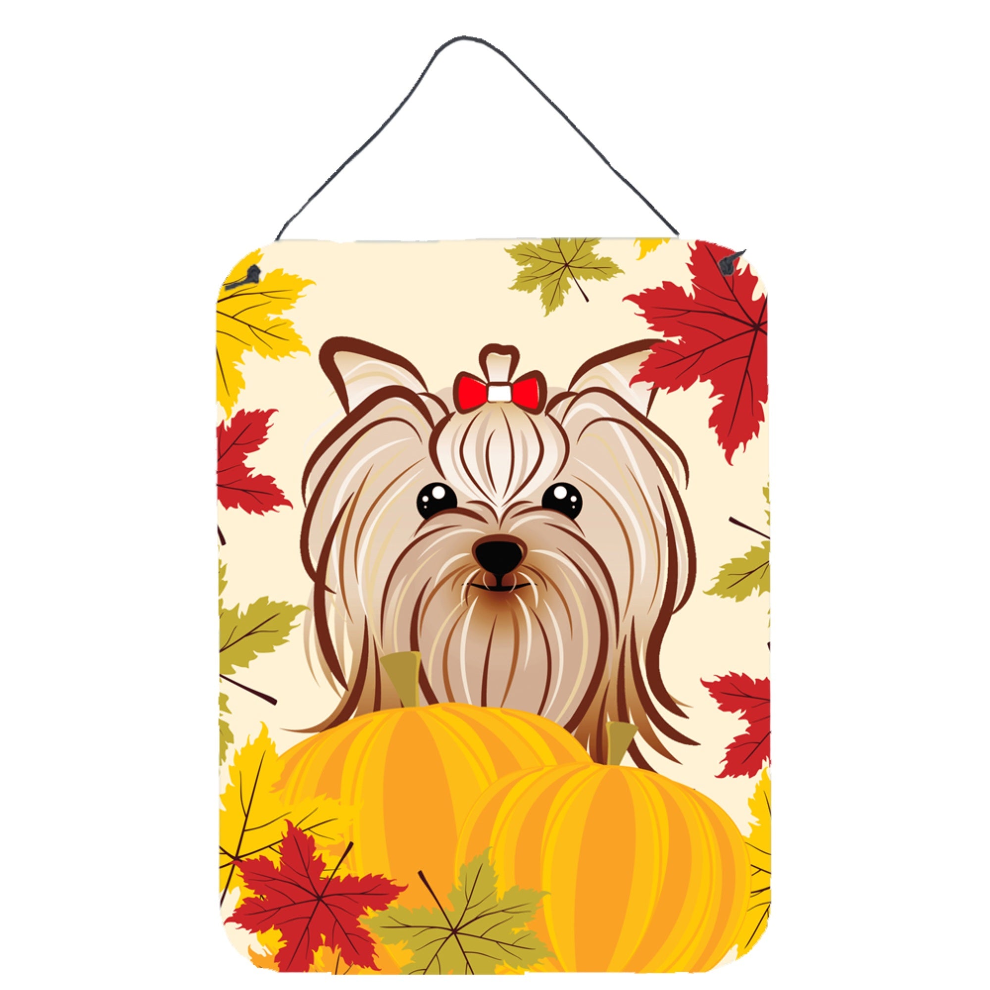 'Caroline'S Treasures Yorkie Yorkshire Terrier Thanksgiving Wall Or Door Hanging Prints Bb2010Ds1216, 16Hx12W, Multicolor''