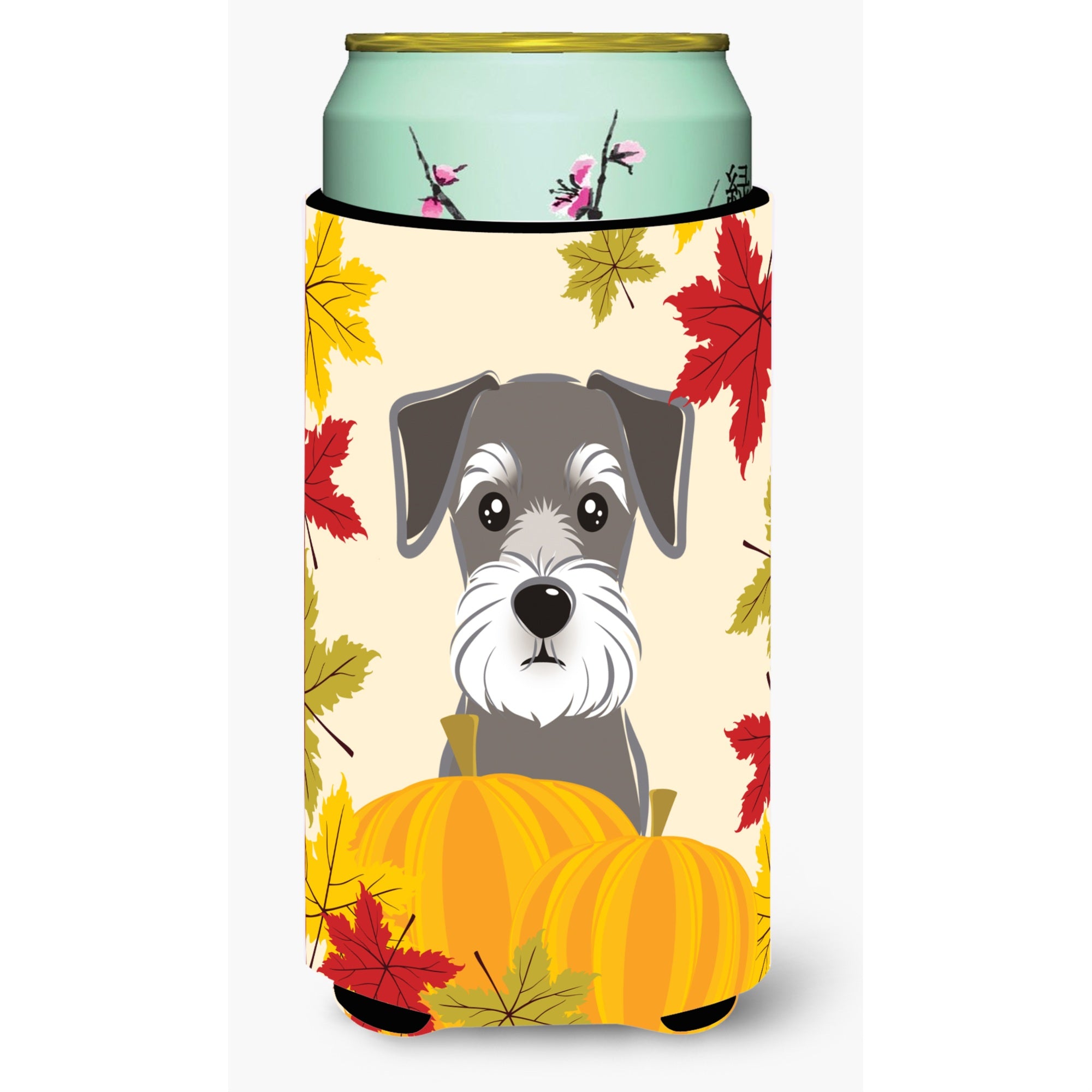 'Caroline'S Treasures Bb2012Tbc ''''Schnauzer Thanksgiving'''' Tall Boy Hugger Koozie, Multicolor''