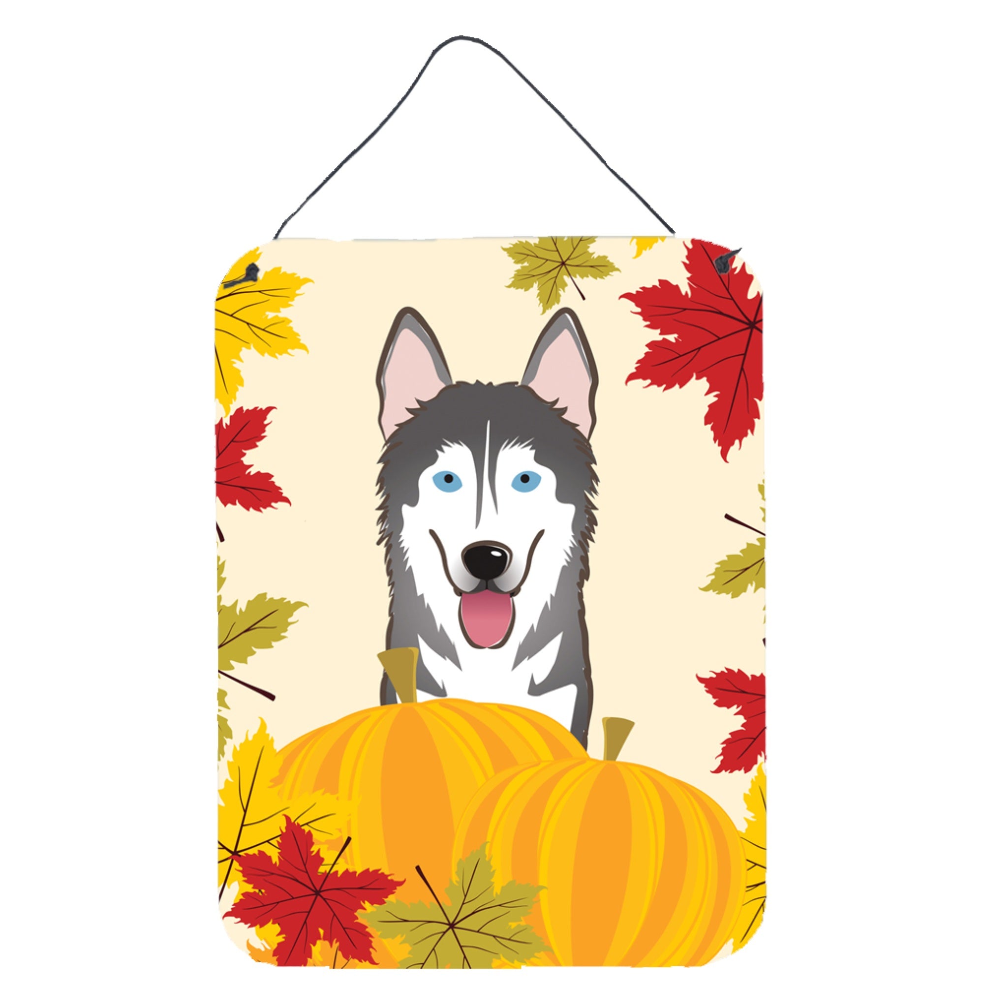 'Caroline'S Treasures Alaskan Malamute Thanksgiving Wall Or Door Hanging Prints Bb2024Ds1216, 16Hx12W, Multicolor''