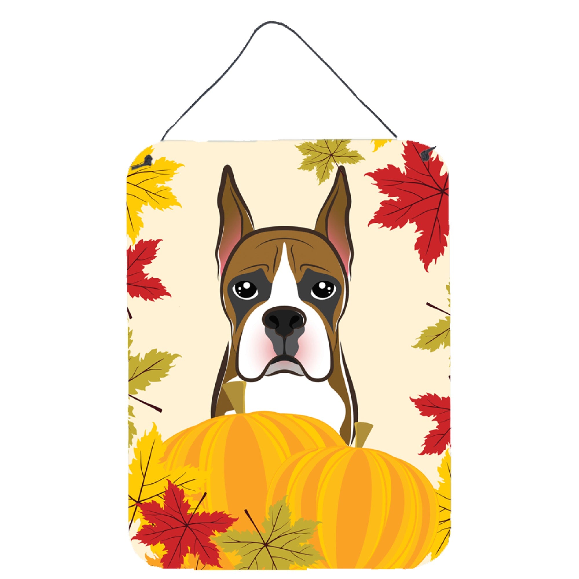 'Caroline'S Treasures Boxer Thanksgiving Wall Or Door Hanging Prints Bb2029Ds1216, 16Hx12W, Multicolor''