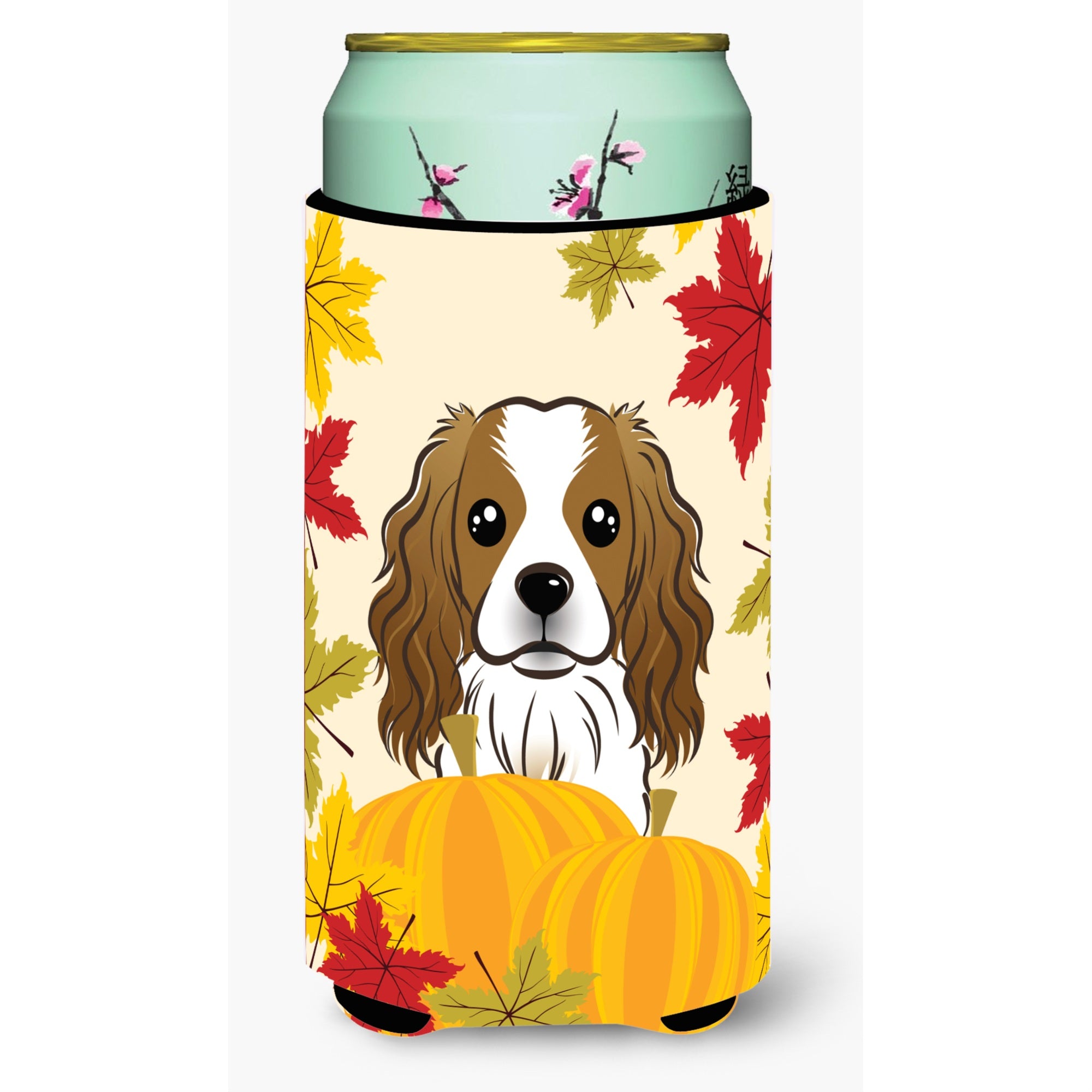 'Caroline'S Treasures Bb2030Tbc ''''Cavalier Spaniel Thanksgiving'''' Tall Boy Hugger Koozie, Multicolor''