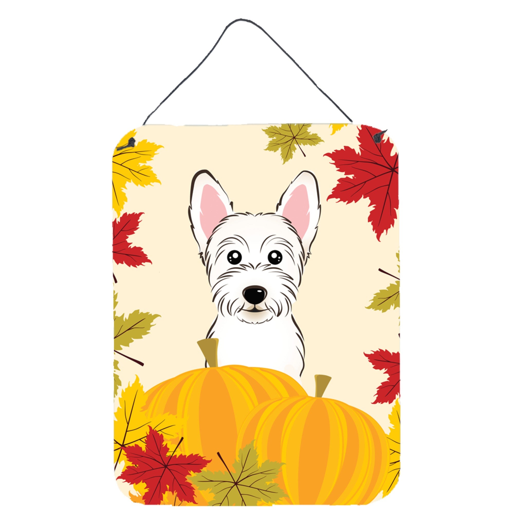 'Caroline'S Treasures Westie Thanksgiving Wall Or Door Hanging Prints Bb2032Ds1216, 16Hx12W, Multicolor''