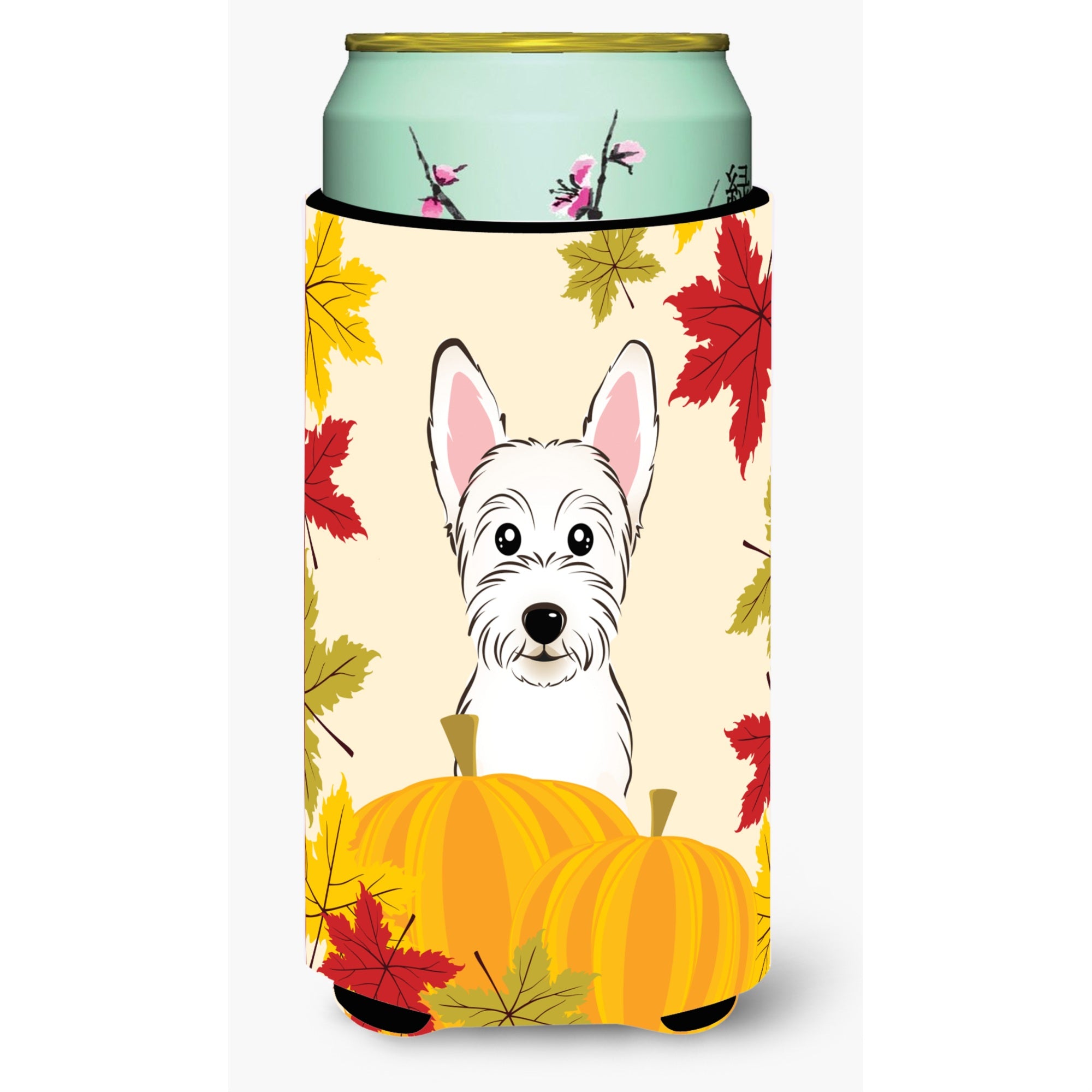 'Caroline'S Treasures Bb2032Tbc ''''Westie Thanksgiving'''' Tall Boy Hugger Koozie, Multicolor''