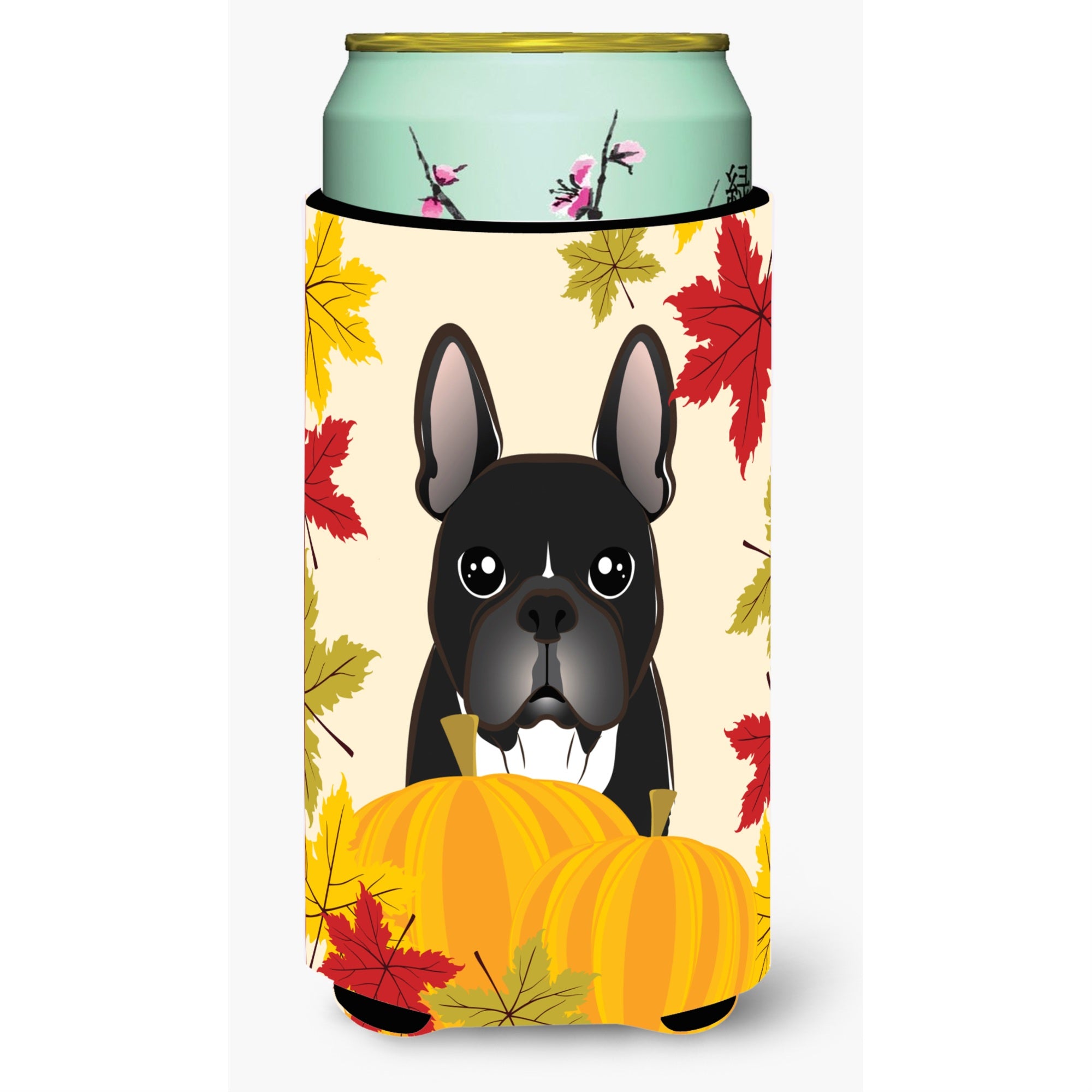 'Caroline'S Treasures Bb2033Tbc ''''French Bulldog Thanksgiving'''' Tall Boy Hugger Koozie, Multicolor''