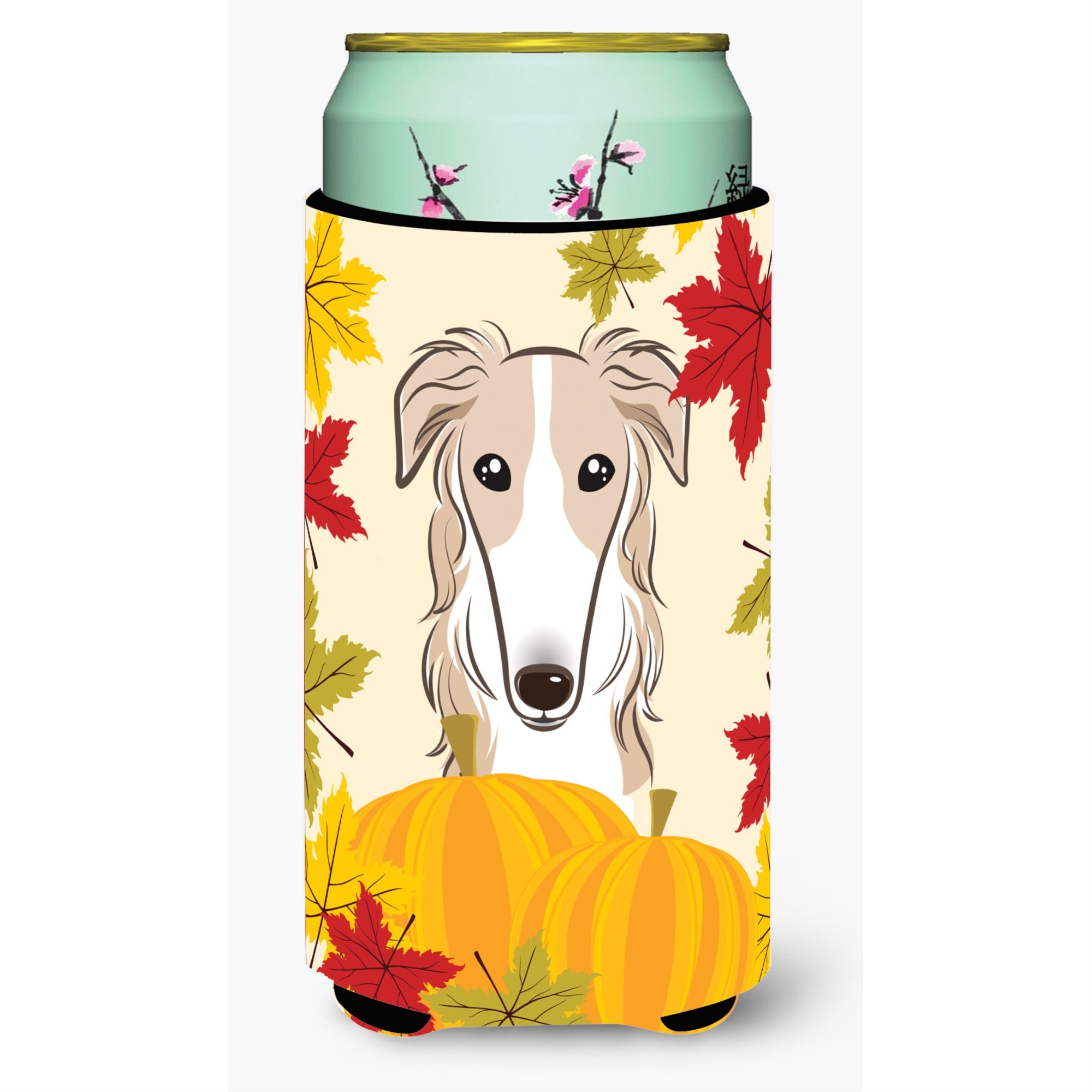 'Caroline'S Treasures Bb2034Tbc ''''Borzoi Thanksgiving'''' Tall Boy Hugger Koozie, Multicolor''