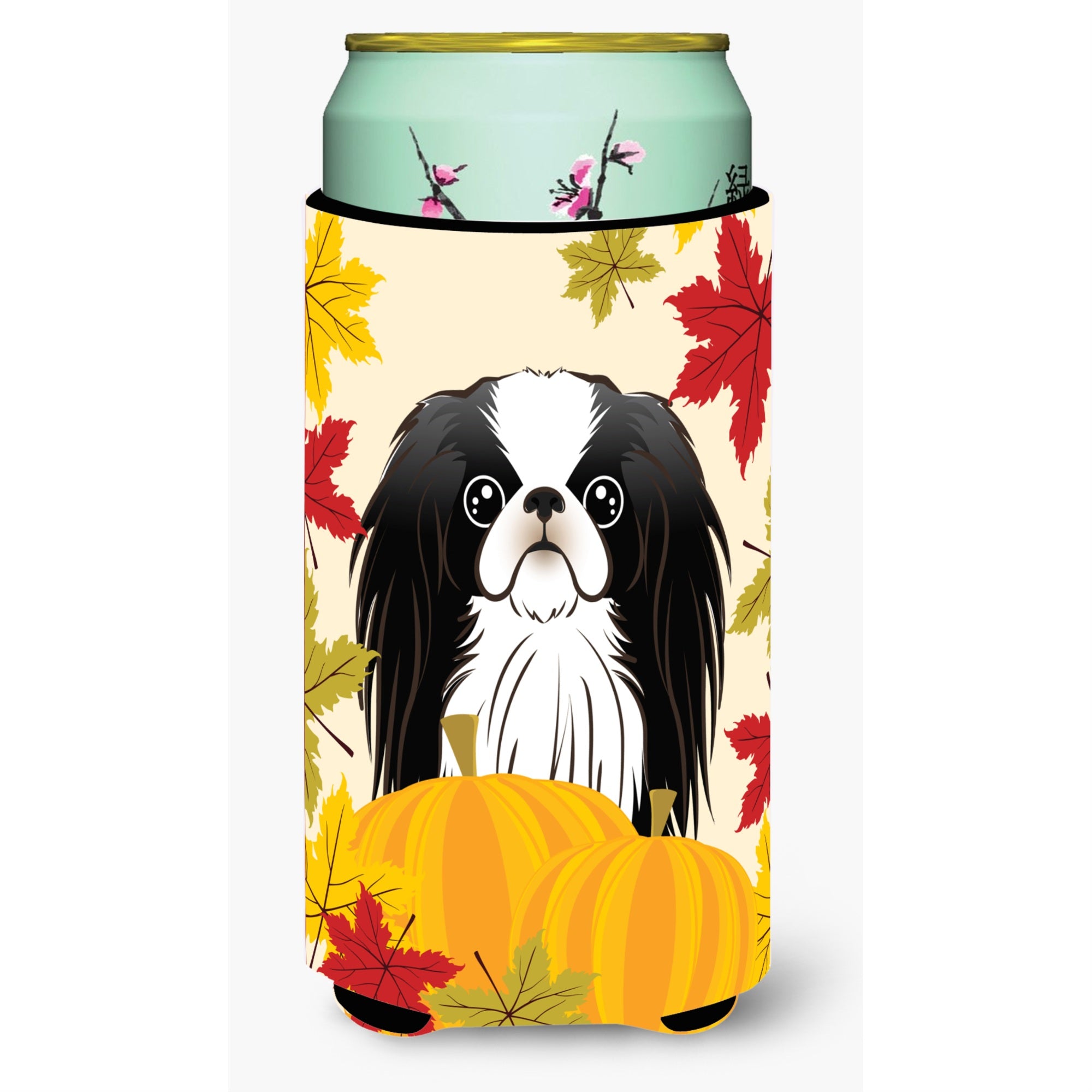 'Caroline'S Treasures Bb2036Tbc ''''Japanese Chin Thanksgiving'''' Tall Boy Hugger Koozie, Multicolor''