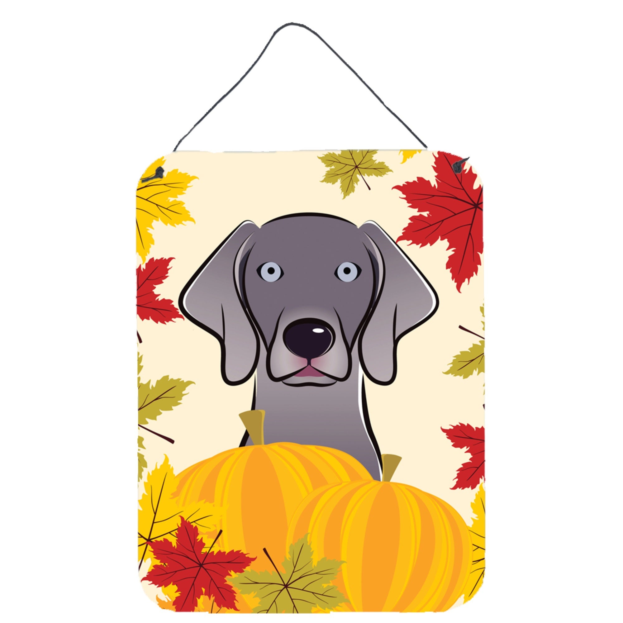 'Caroline'S Treasures Weimaraner Thanksgiving Wall Or Door Hanging Prints Bb2037Ds1216, 16Hx12W, Multicolor''