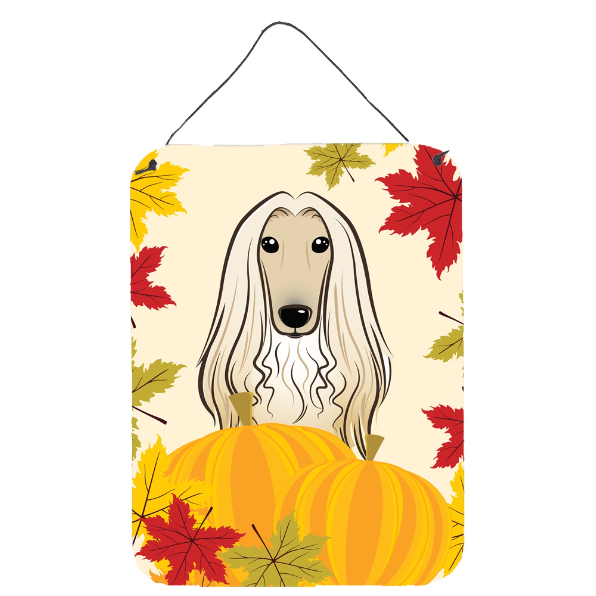 'Caroline'S Treasures Afghan Hound Thanksgiving Wall Or Door Hanging Prints Bb2050Ds1216, 16Hx12W, Multicolor''