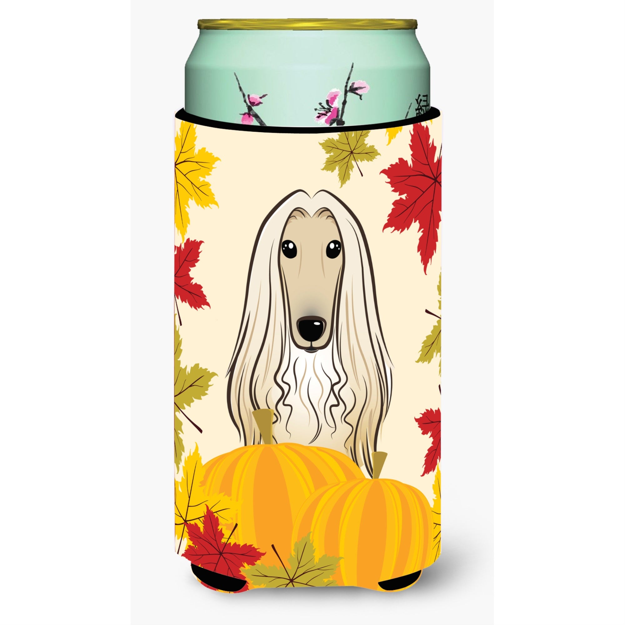 'Caroline'S Treasures Bb2050Tbc ''''Afghan Hound Thanksgiving'''' Tall Boy Hugger Koozie, Multicolor''