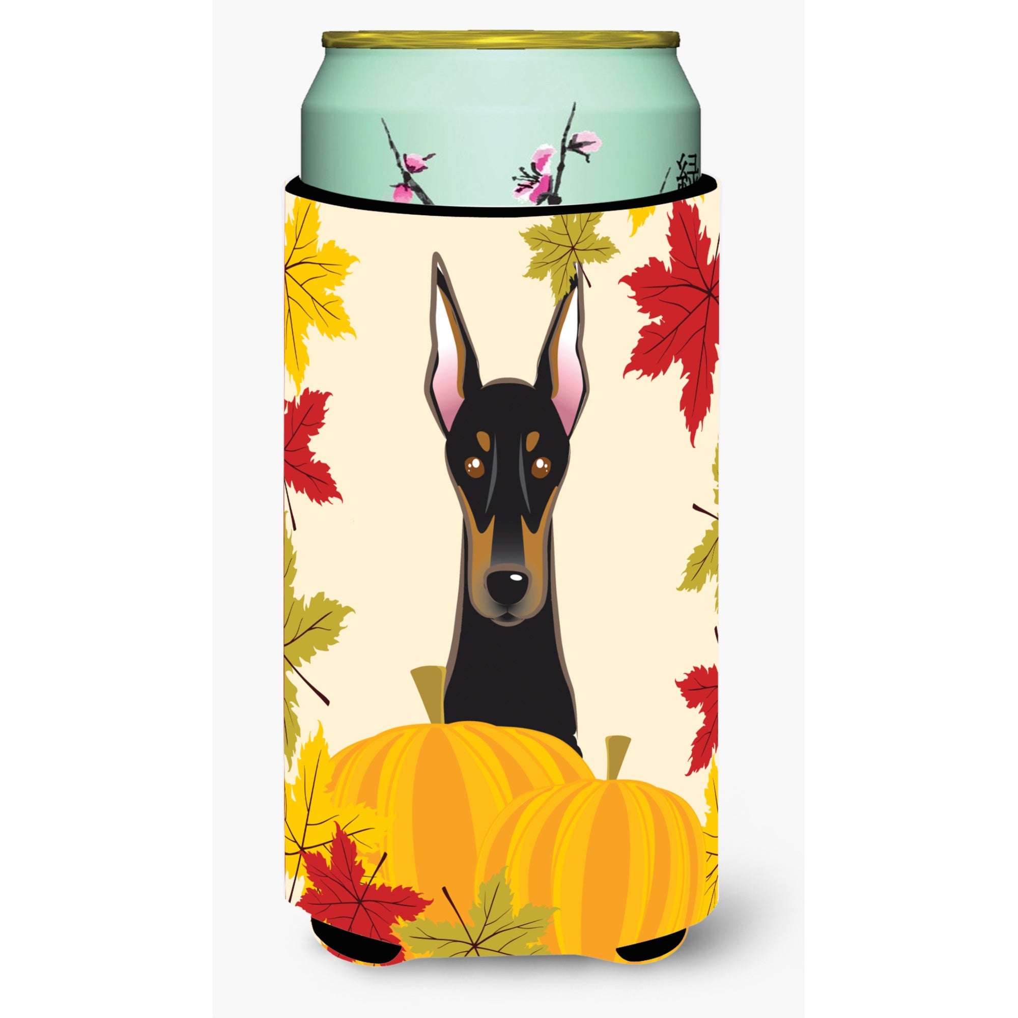 'Caroline'S Treasures Bb2051Tbc ''''Doberman Thanksgiving'''' Tall Boy Hugger Koozie, Multicolor''