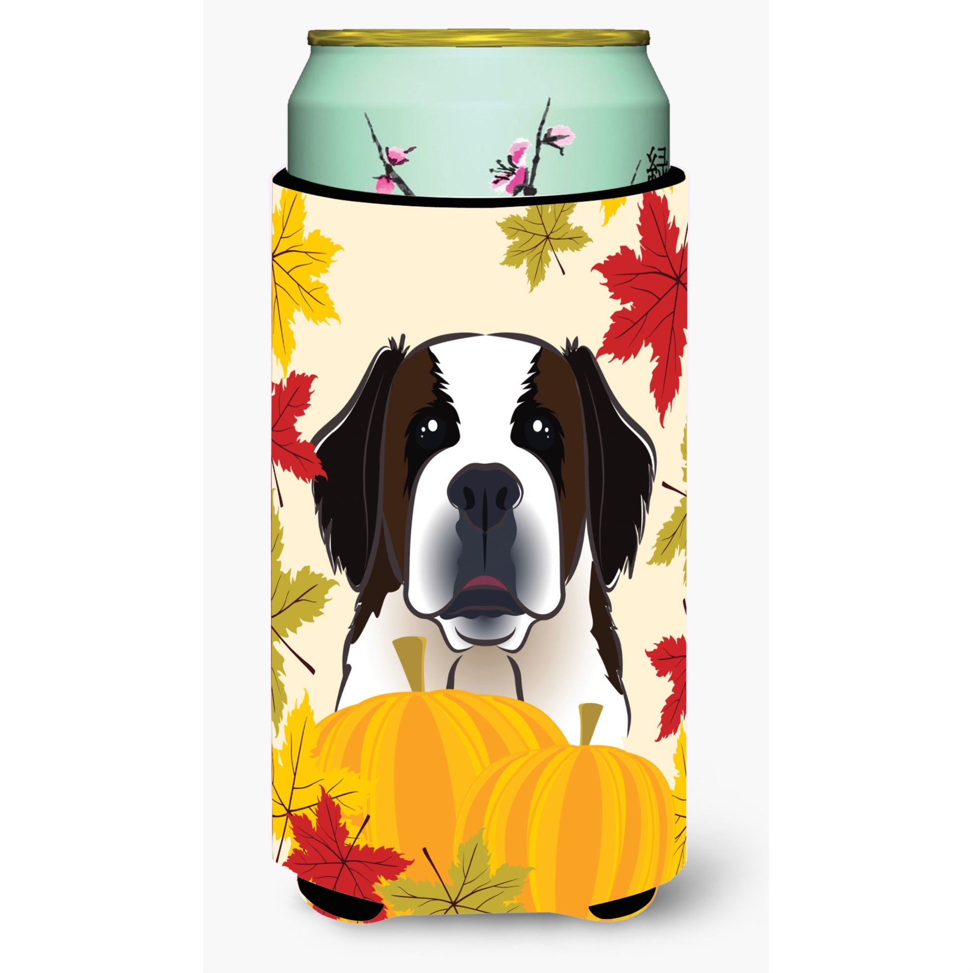 'Caroline'S Treasures Bb2052Tbc ''''Saint Bernard Thanksgiving'''' Tall Boy Hugger Koozie, Multicolor''