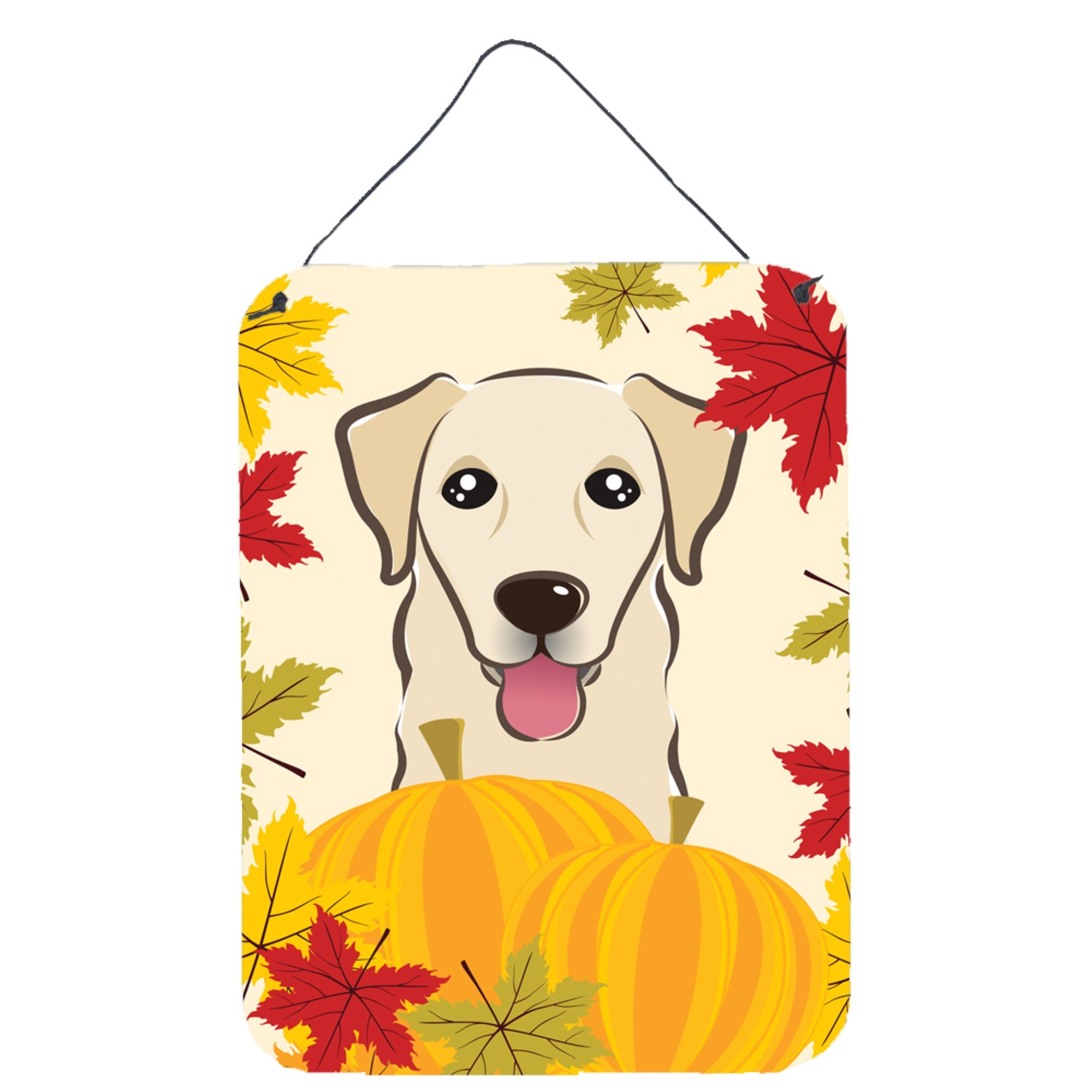 'Caroline'S Treasures Golden Retriever Thanksgiving Wall Or Door Hanging Prints Bb2058Ds1216, 16Hx12W, Multicolor''