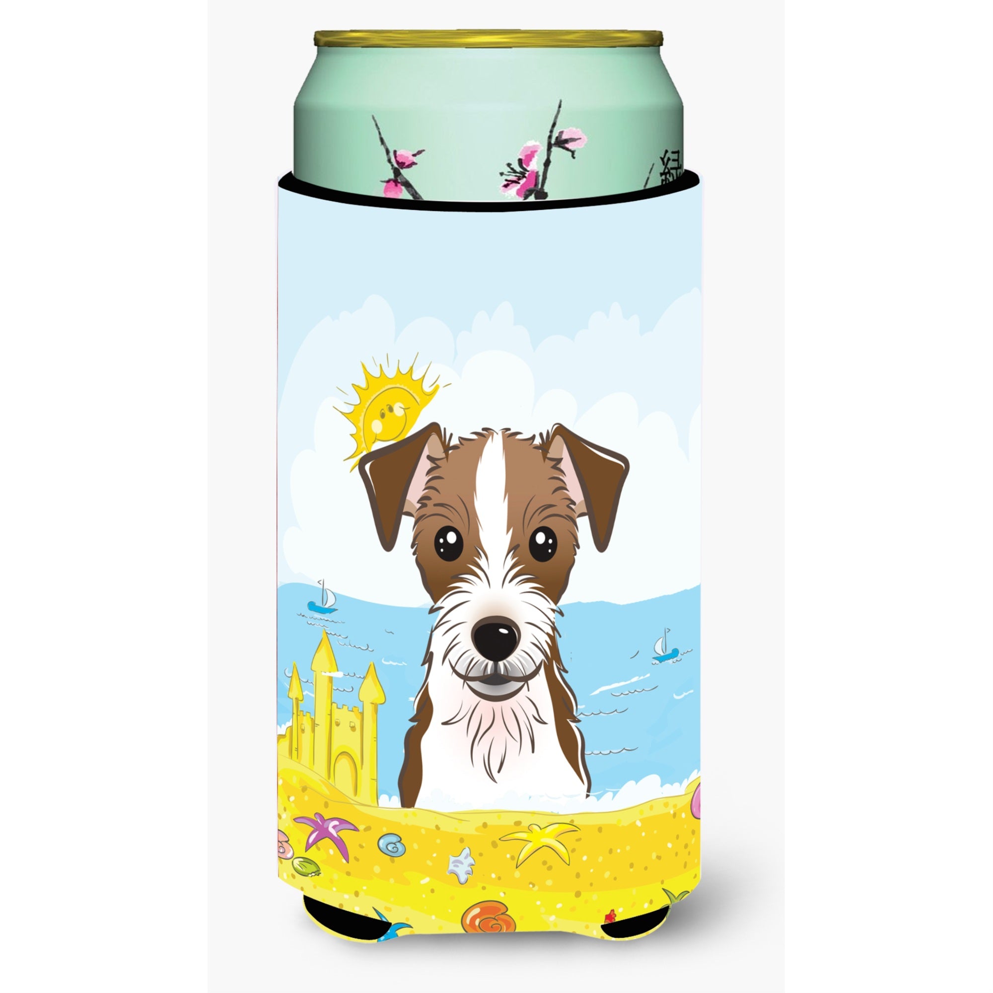 'Caroline'S Treasures Bb2070Tbc ''''Jack Russell Terrier Summer Beach'''' Tall Boy Hugger Koozie, Multicolor''
