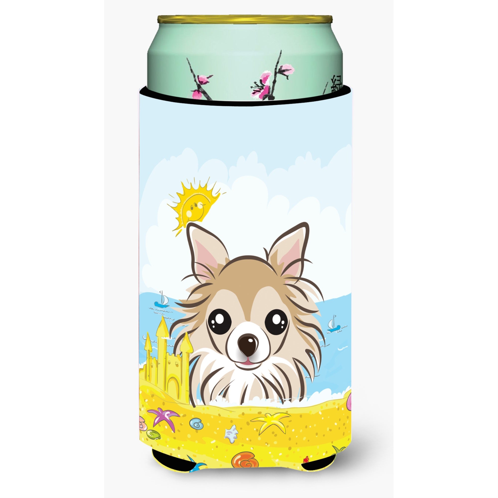 'Caroline'S Treasures Bb2119Tbc ''''Chihuahua Summer Beach'''' Tall Boy Hugger Koozie, Multicolor''