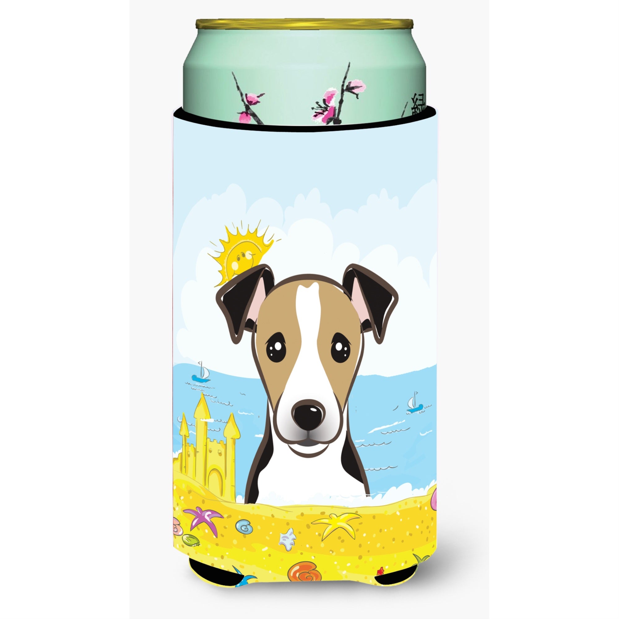 'Caroline'S Treasures Bb2129Tbc ''''Jack Russell Terrier Summer Beach'''' Tall Boy Hugger Koozie, Multicolor''