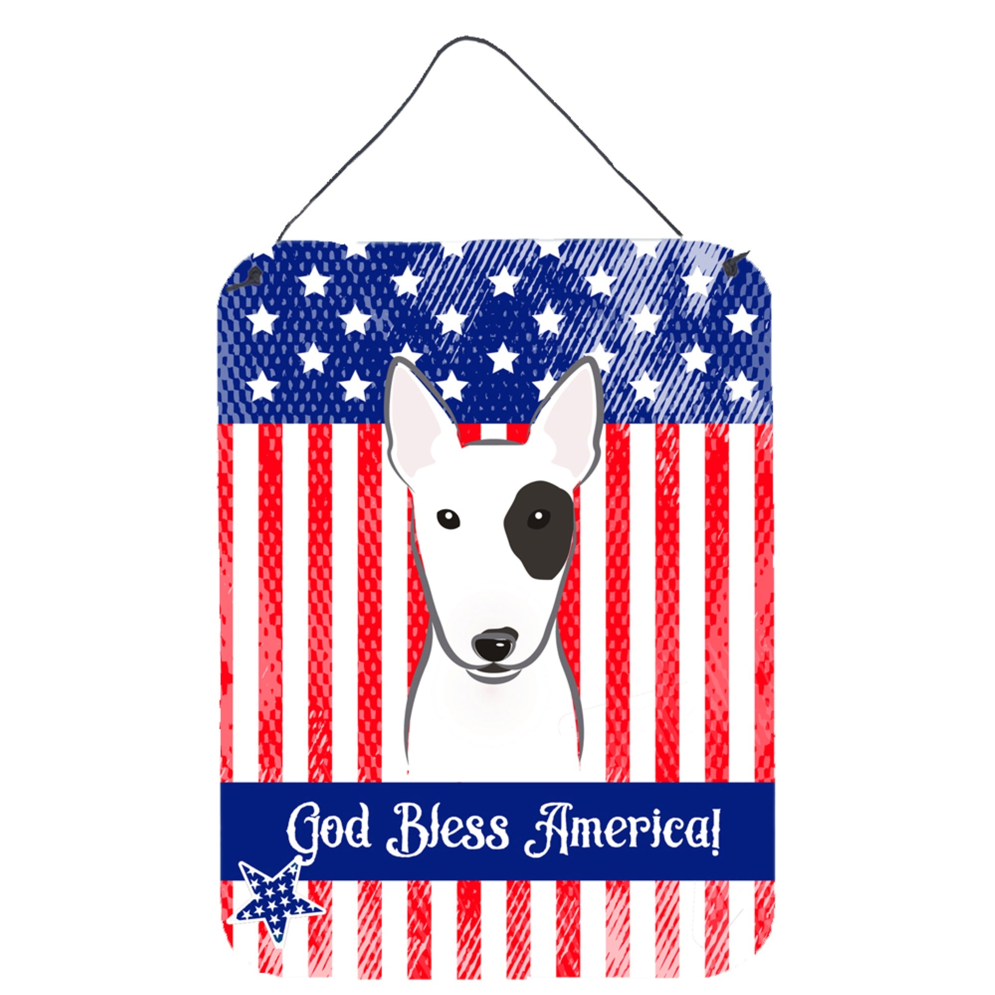 'Caroline'S Treasures Bull Terrier Wall Or Door Hanging Prints Bb2139Ds1216, 16Hx12W, Multicolor''