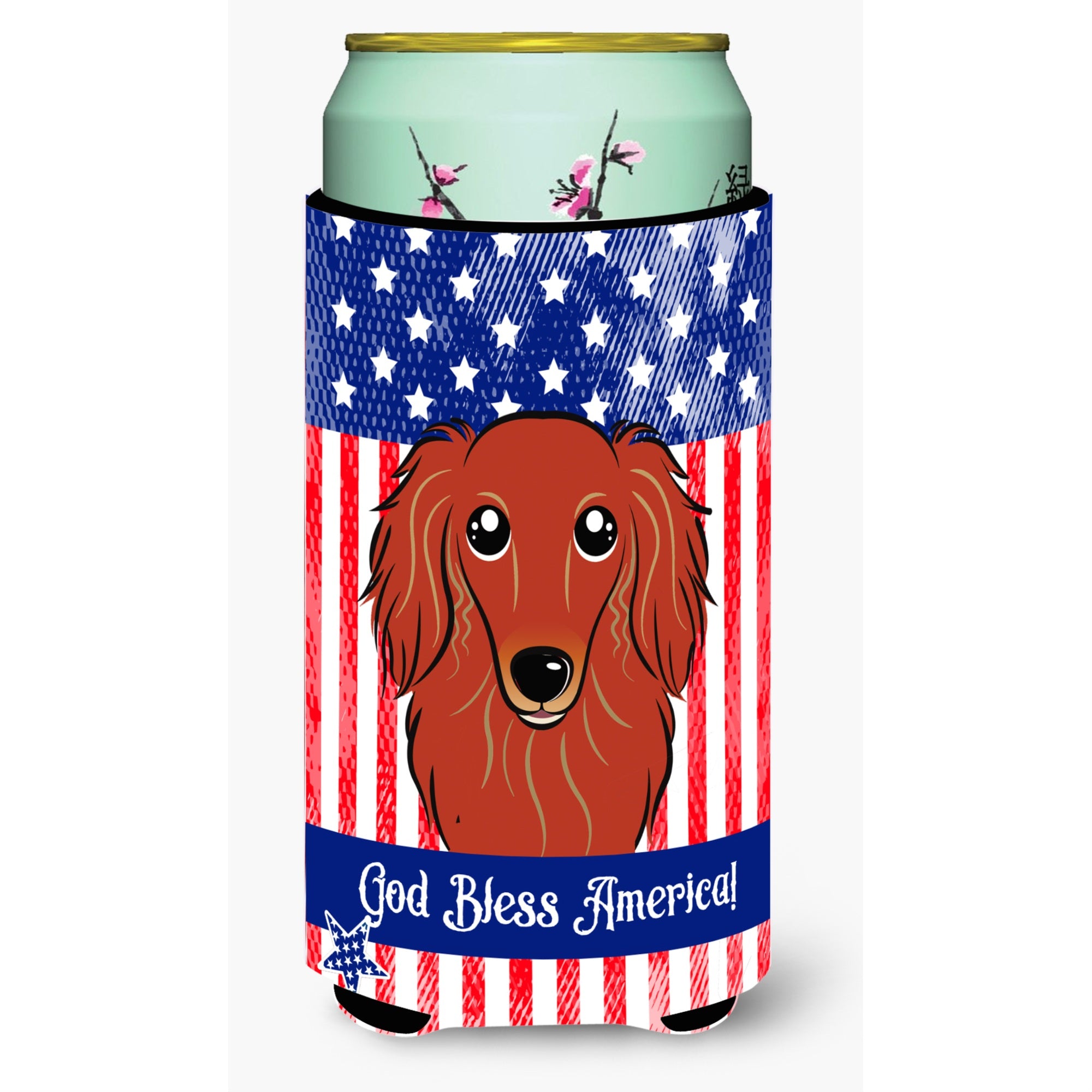'Caroline'S Treasures Bb2144Tbc ''''Longhair Red Dachshund'''' Tall Boy Hugger Koozie, Multicolor''