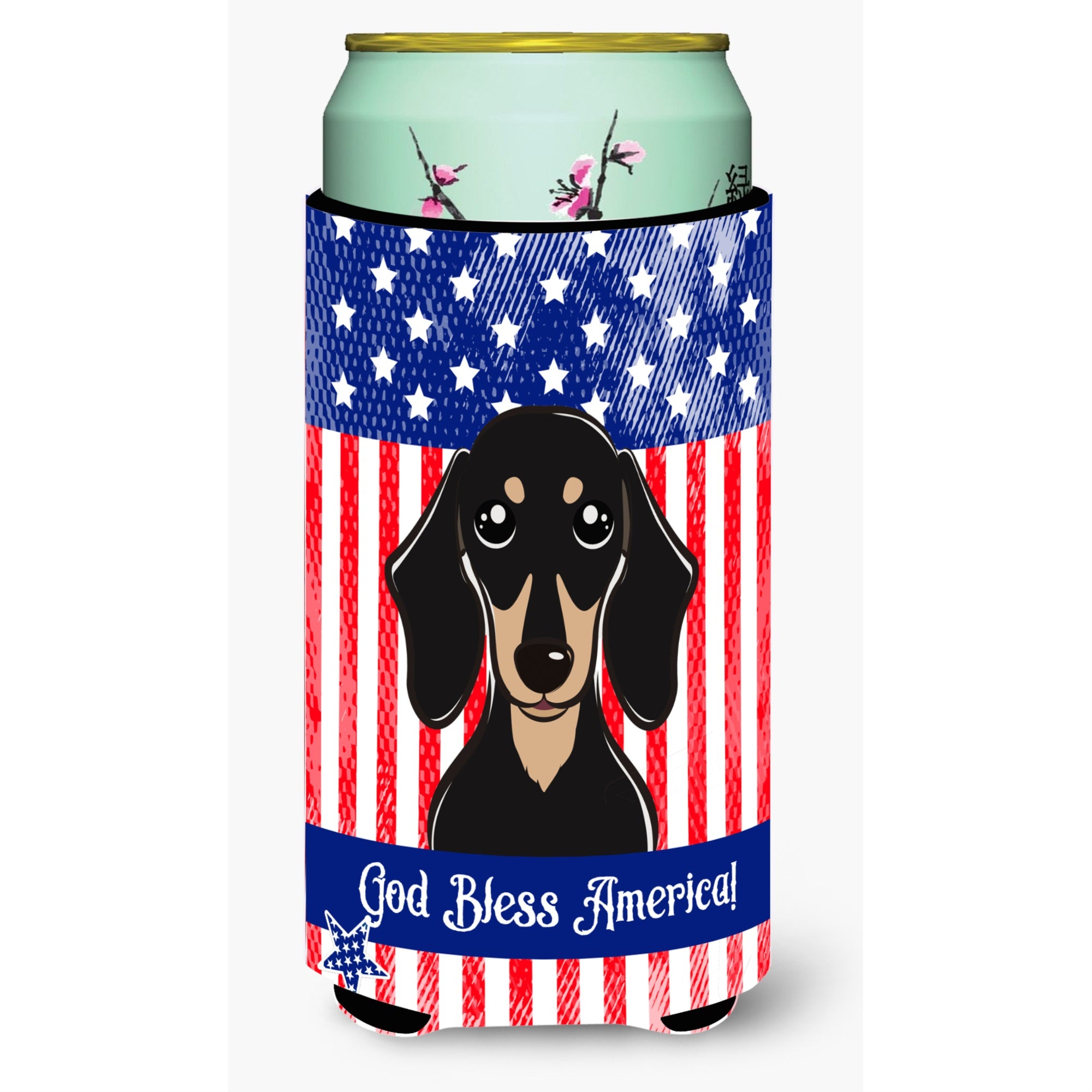'Caroline'S Treasures Bb2145Tbc ''''Smooth Black And Tan Dachshund'''' Tall Boy Hugger Koozie, Multicolor''