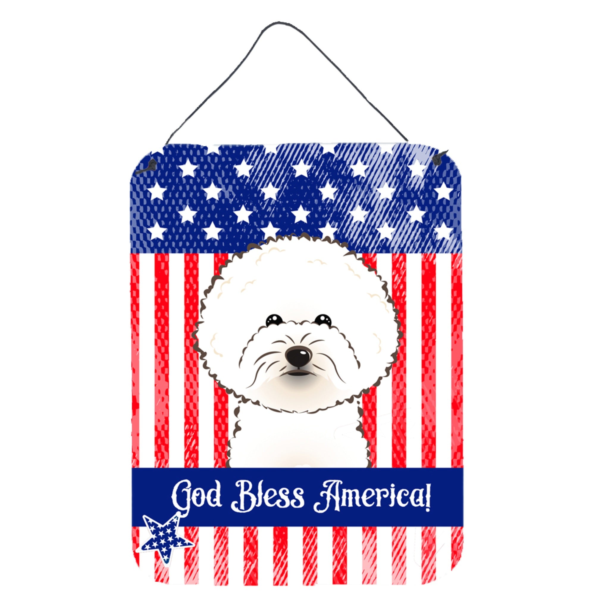 'Caroline'S Treasures Bichon Frise Wall Or Door Hanging Prints Bb2147Ds1216, 16Hx12W, Multicolor''