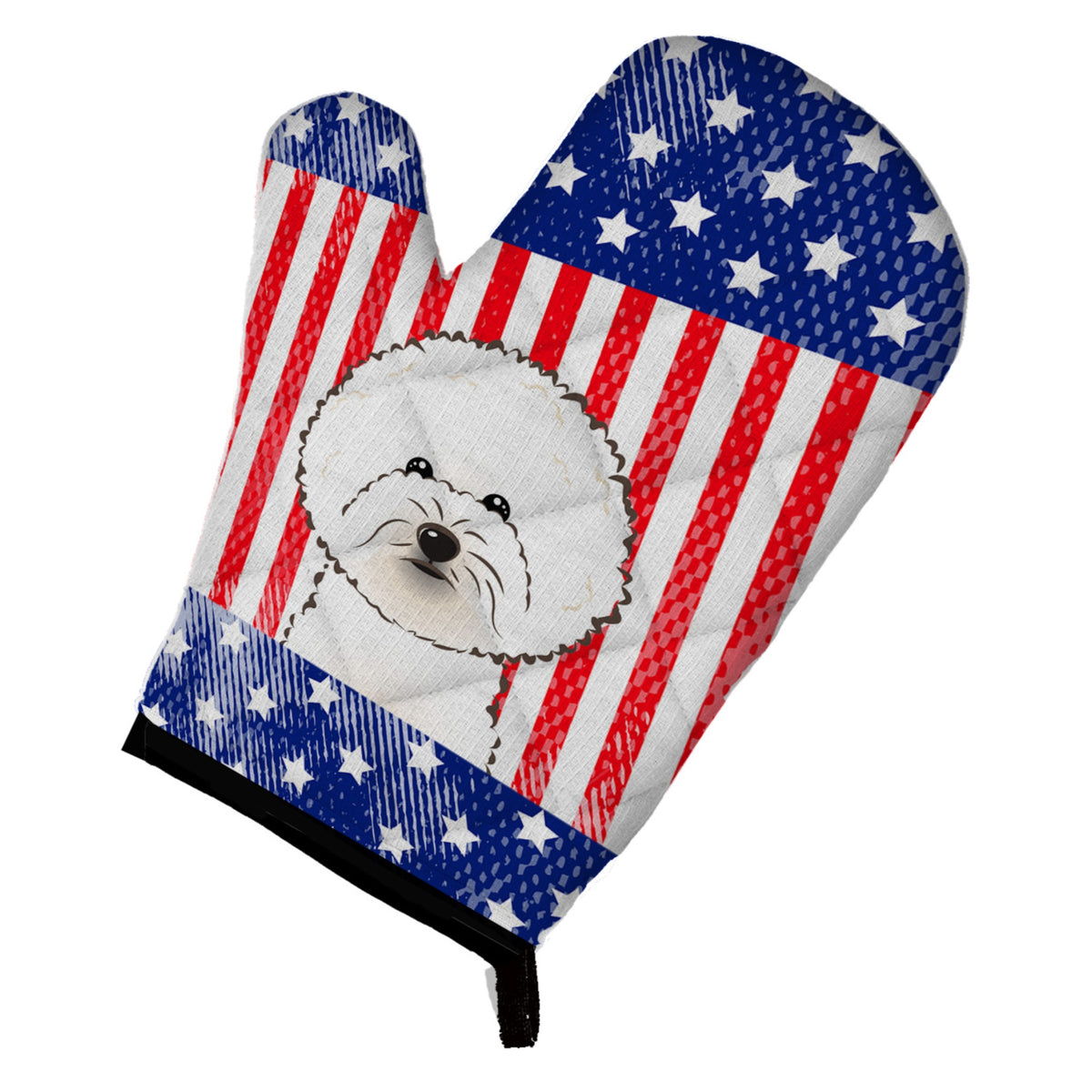 'Caroline'S Treasures Bb2147Ovmt American Flag And Bichon Frise Oven Mitt, 12'''' By 8.5'''', Multicolor''