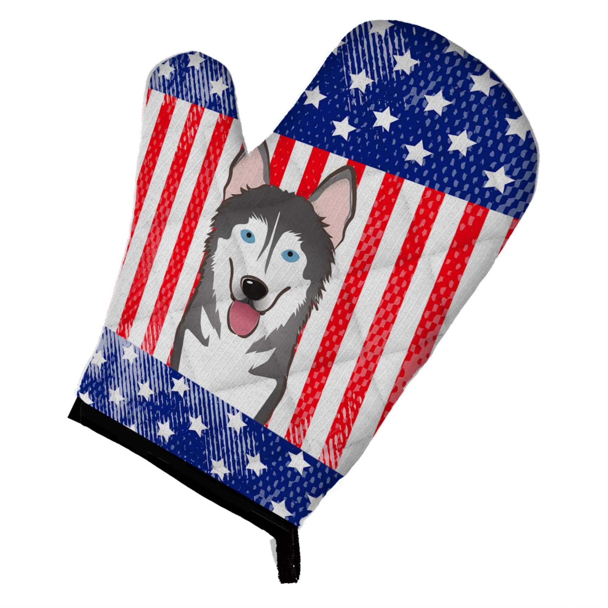 'Caroline'S Treasures Bb2148Ovmt American Flag And Alaskan Malamute Oven Mitt, 12'''' By 8.5'''', Multicolor''