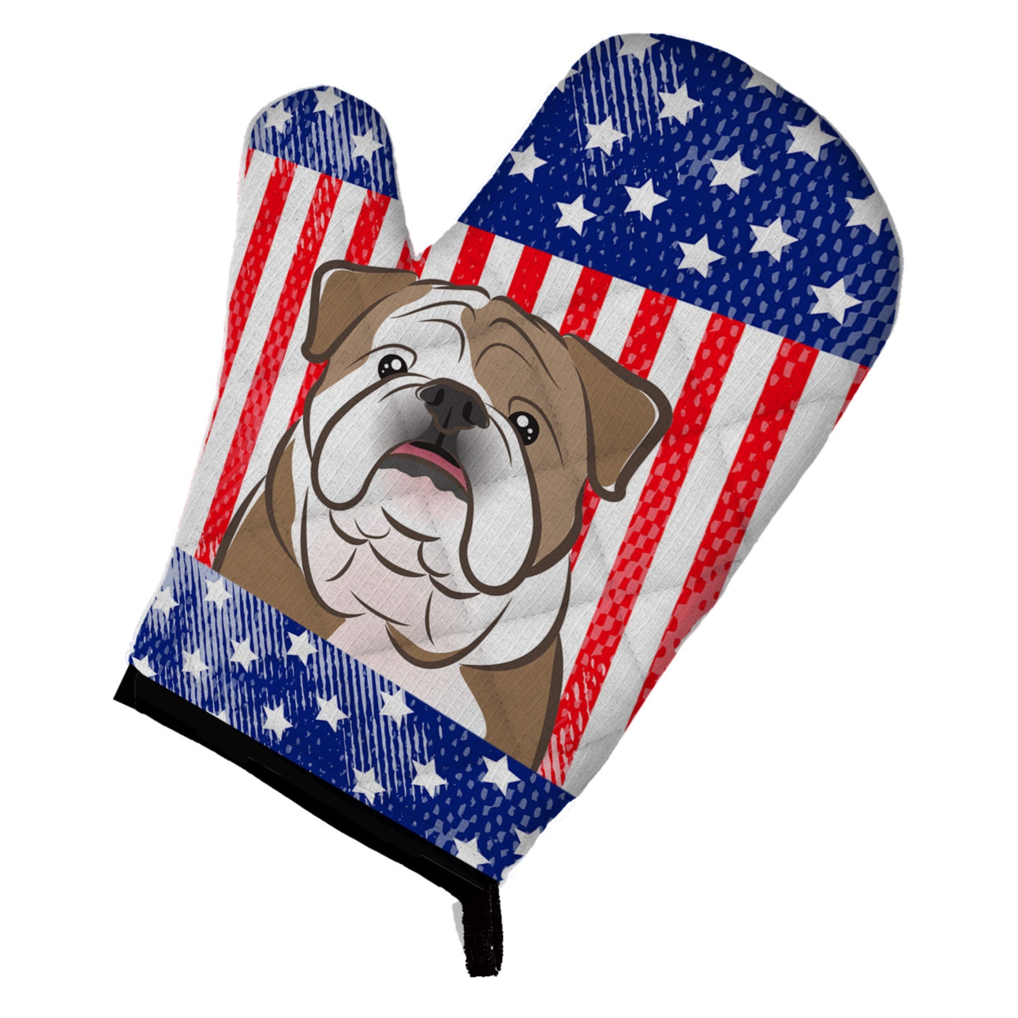 'Caroline'S Treasures Bb2149Ovmt American Flag And English Bulldog Oven Mitt, 12'''' By 8.5'''', Multicolor''