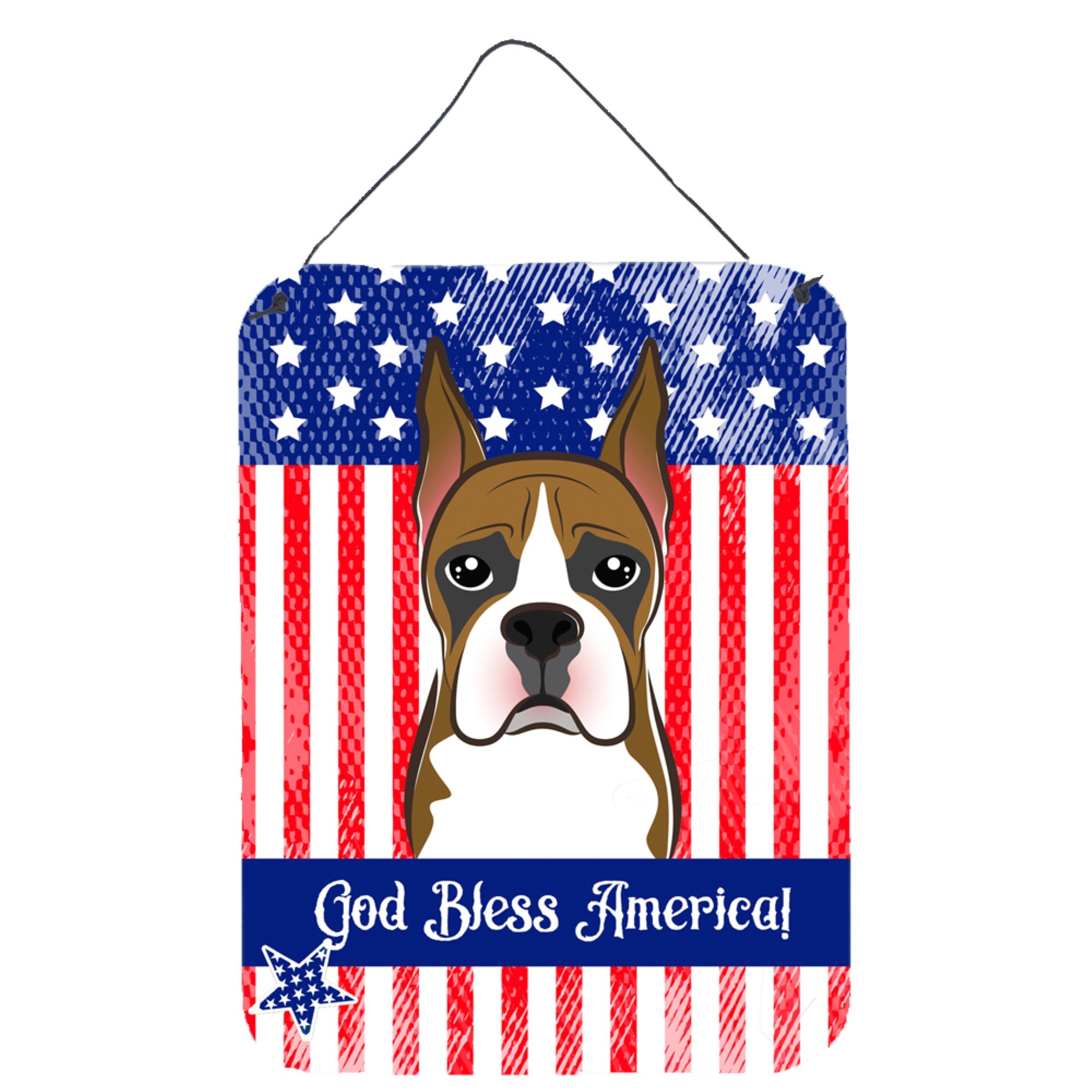 'Caroline'S Treasures Boxer Wall Or Door Hanging Prints Bb2153Ds1216, 16Hx12W, Multicolor''