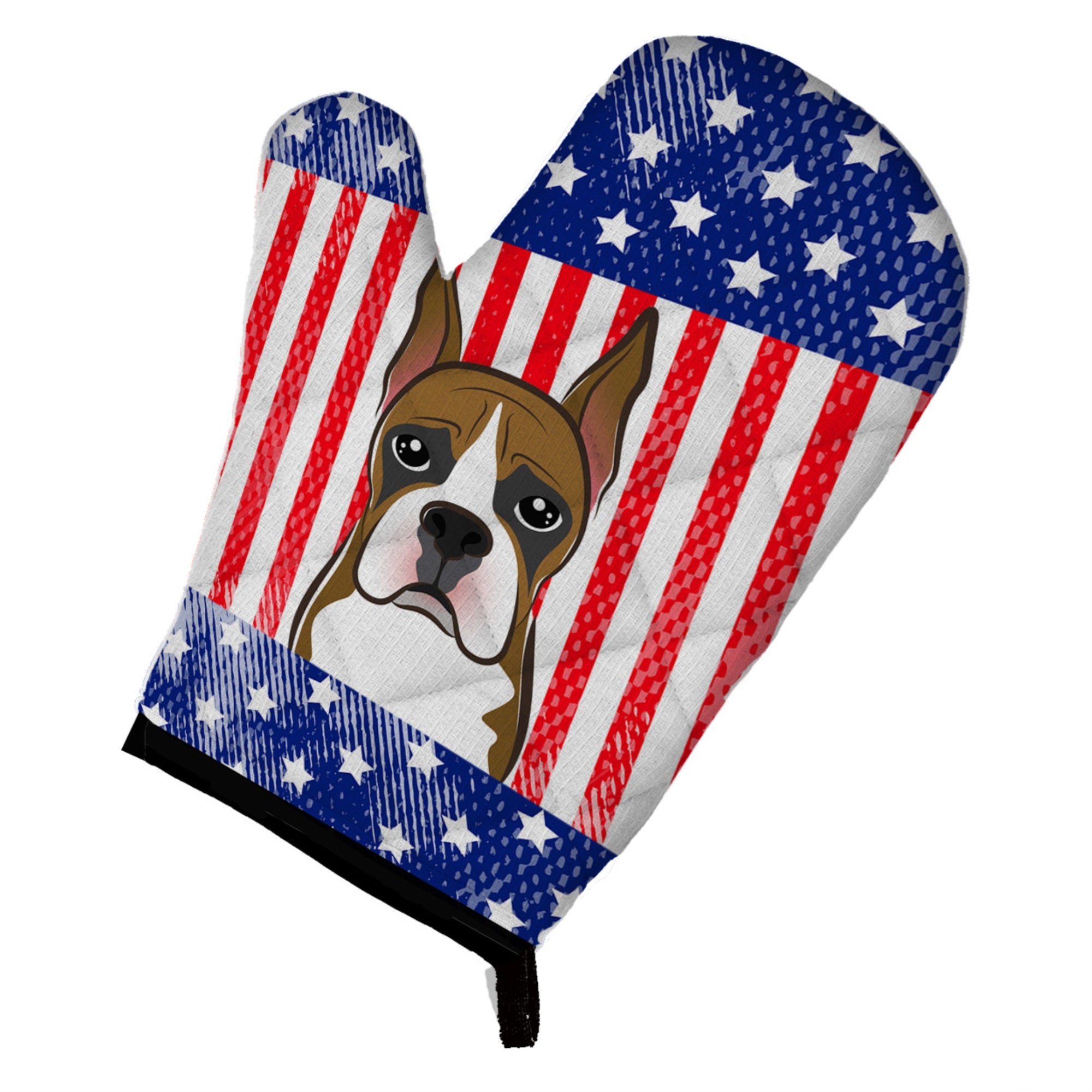 'Caroline'S Treasures Bb2153Ovmt American Flag And Boxer Oven Mitt, 12'''' By 8.5'''', Multicolor''